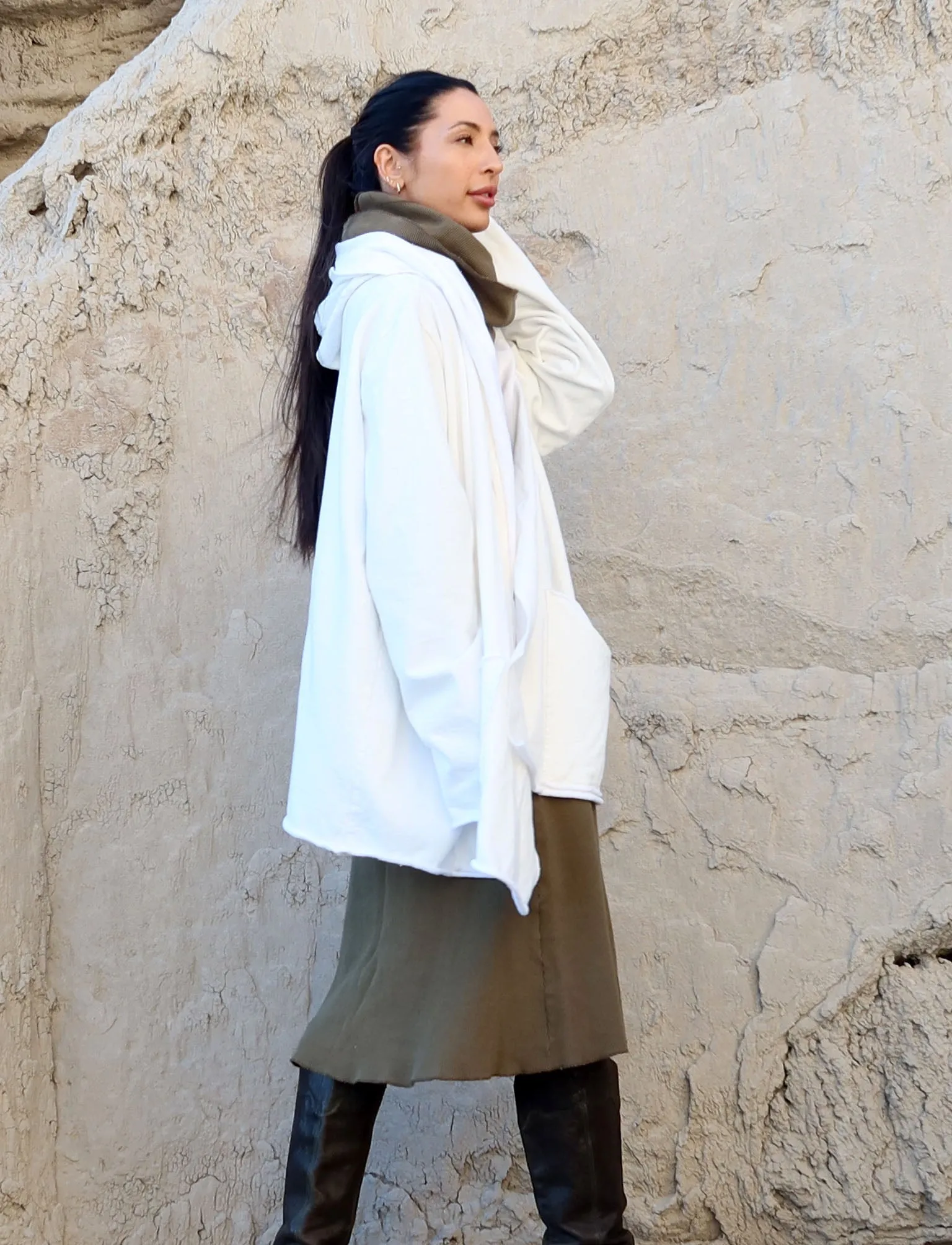 Hooded Winter Cocoon Jacket