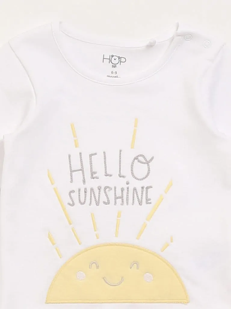 HOP Baby Yellow T-Shirt & Pants Set