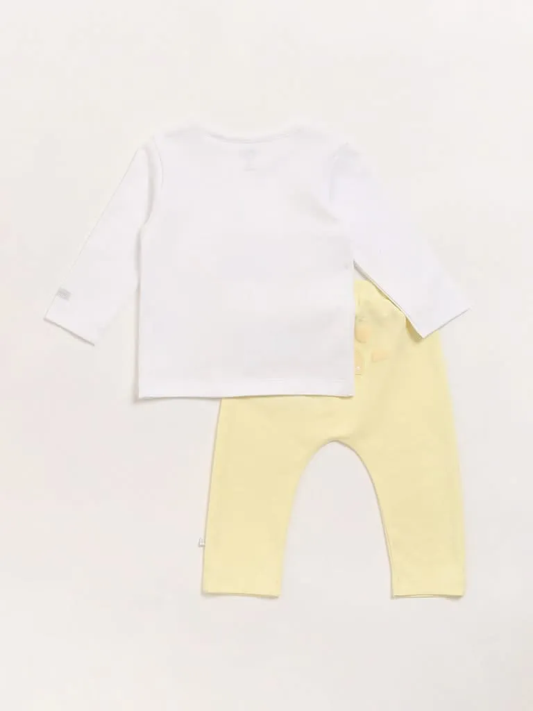 HOP Baby Yellow T-Shirt & Pants Set