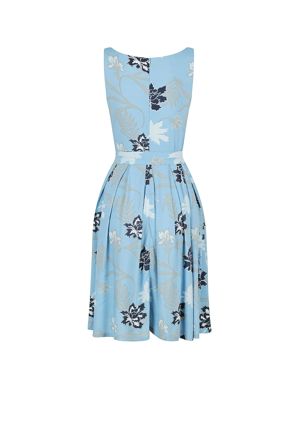 Isabella Dress - Mystery Gardenia Print  Blue Dreams