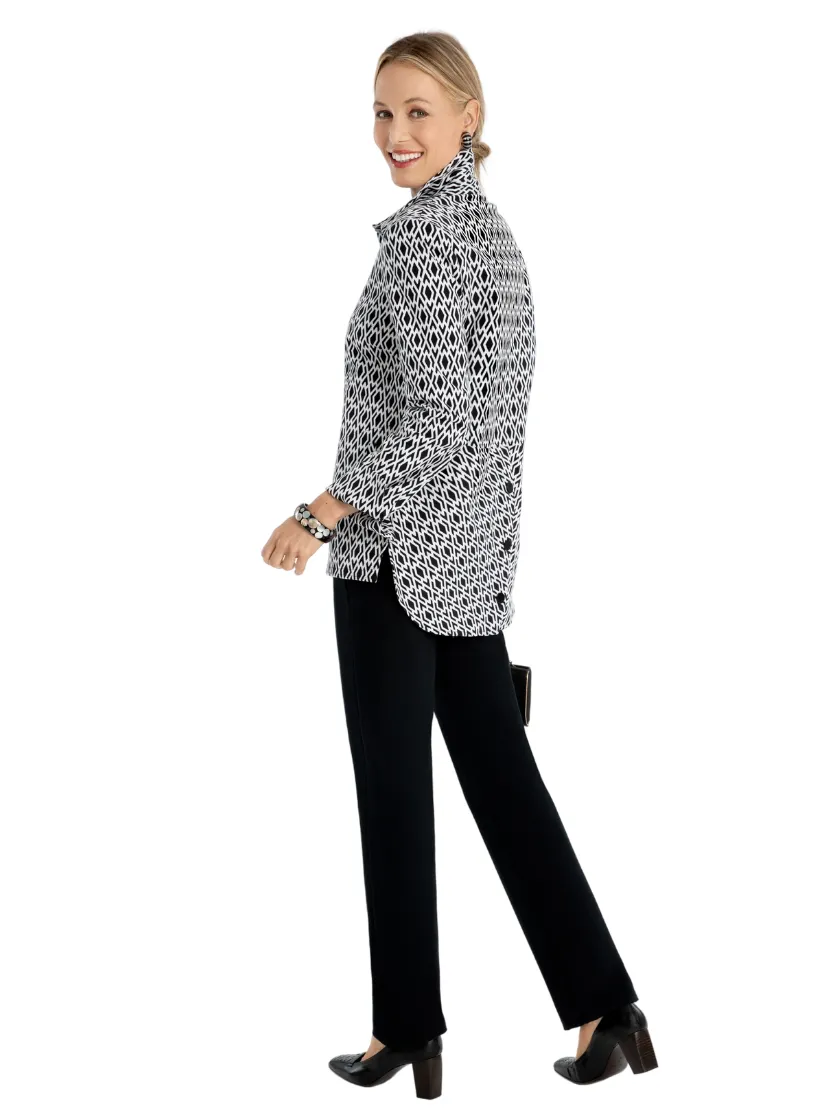 Jacquard Diamond Shirt Tunic