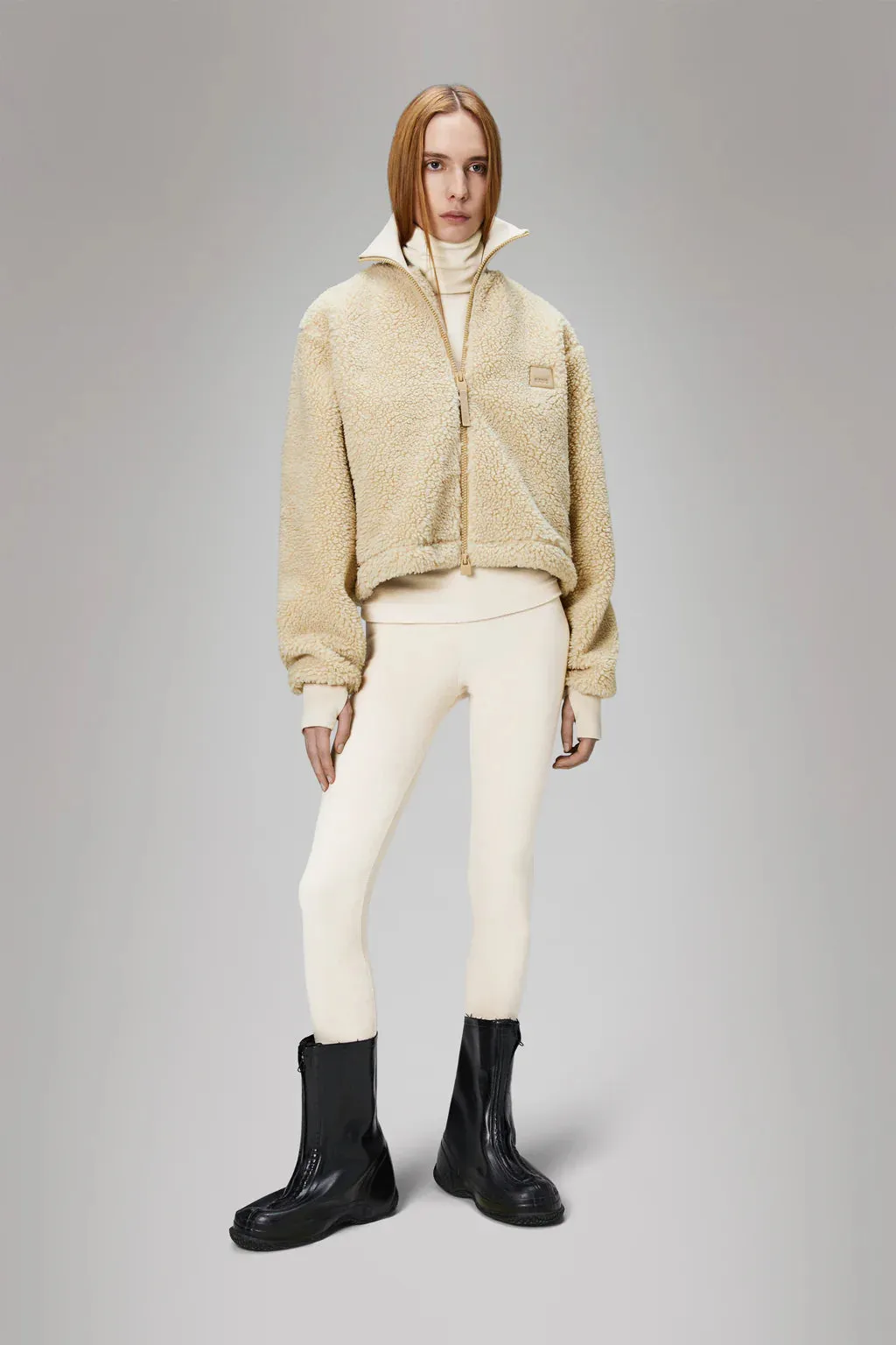 Kofu Fleece Short Jacket - Sand