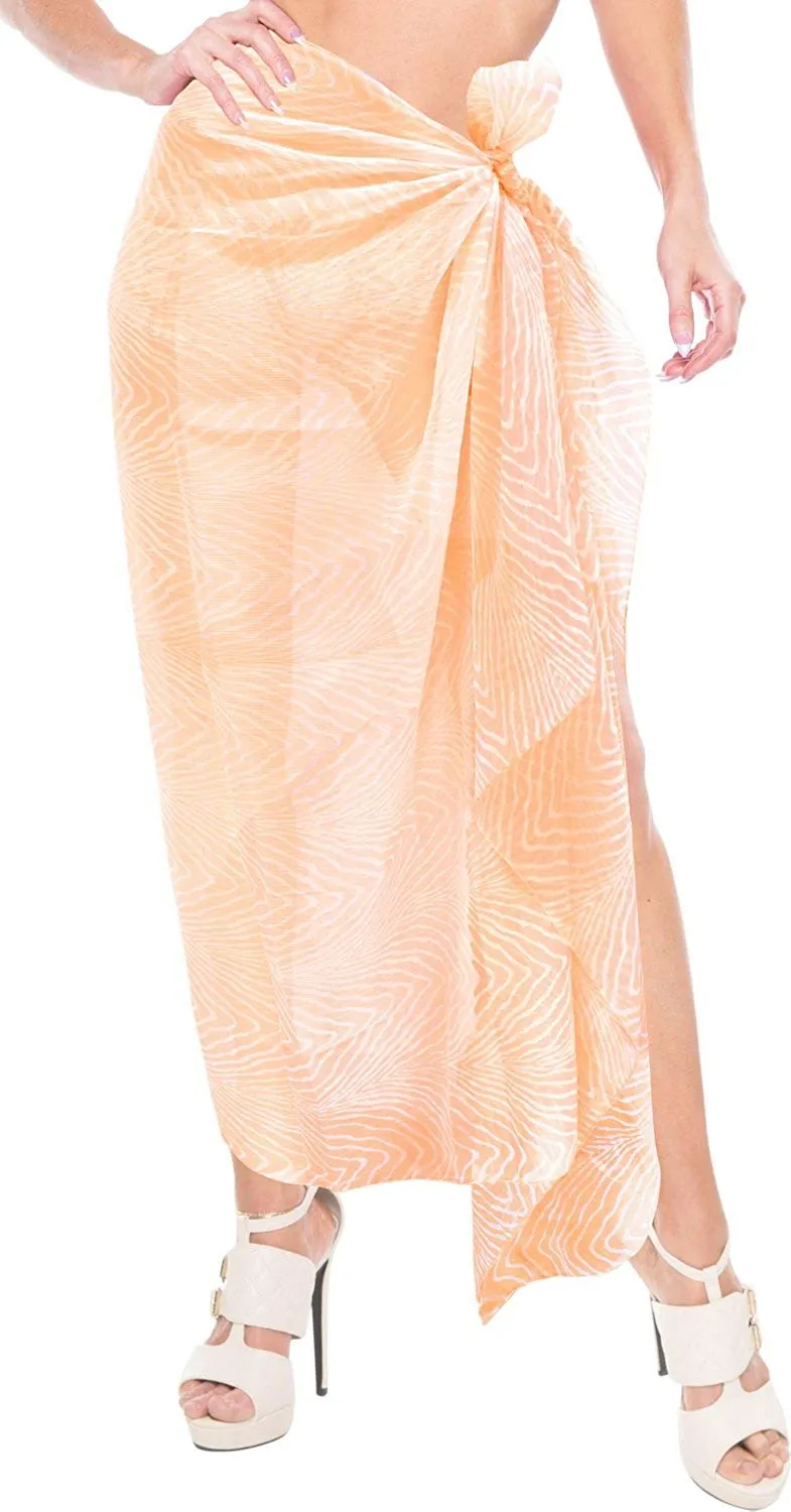 LA LEELA Beachwear Bikini Cover up Bathing Suit Wrap Pareo Women 11 ONE Size
