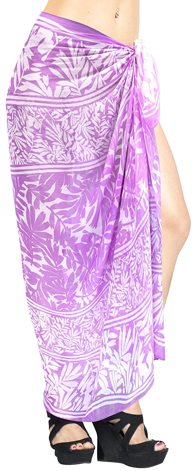 LA LEELA Beachwear Bikini Cover up Bathing Suit Wrap Pareo Women 11 ONE Size
