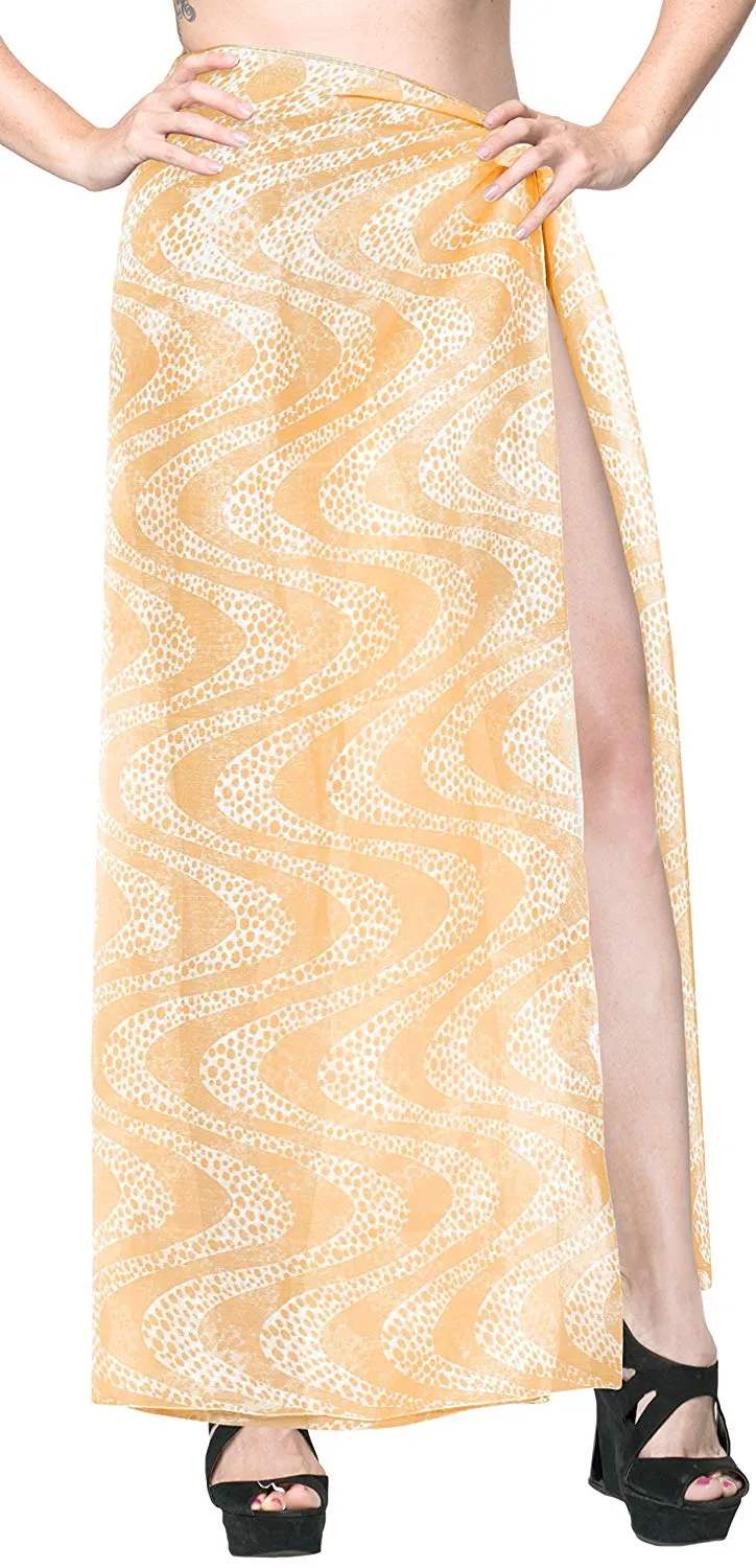 LA LEELA Beachwear Bikini Cover up Bathing Suit Wrap Pareo Women 11 ONE Size