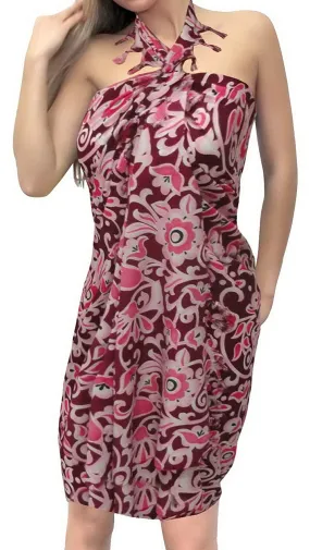 LA LEELA Women Beachwear Bikini Wrap Cover up Swimwear Bathing Suit 8 ONE Size
