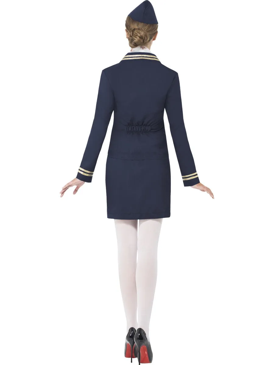 Ladies Airways Flight Attendant   Hat Hostess Uniform Costume
