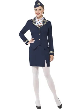 Ladies Airways Flight Attendant   Hat Hostess Uniform Costume