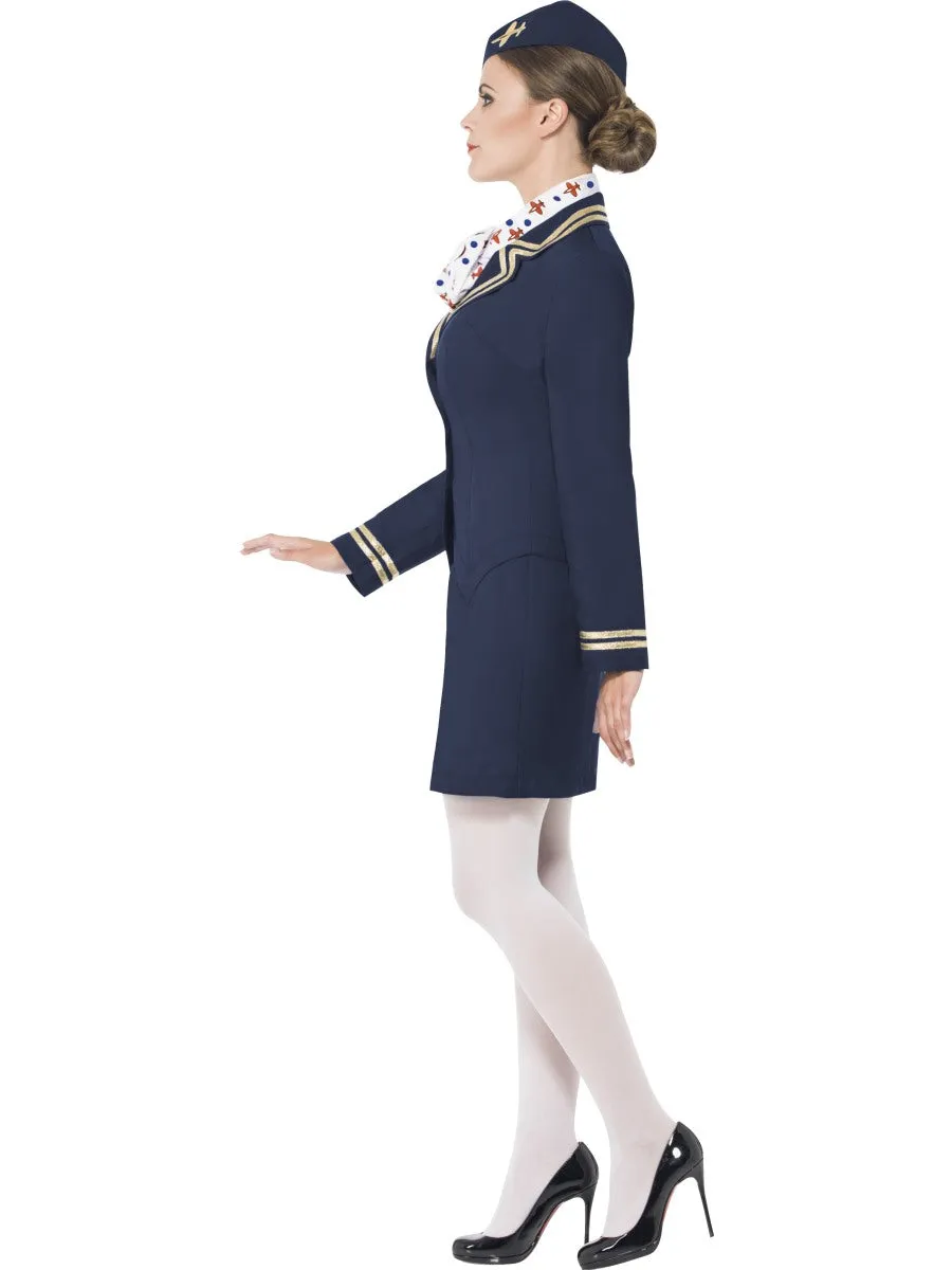 Ladies Airways Flight Attendant   Hat Hostess Uniform Costume