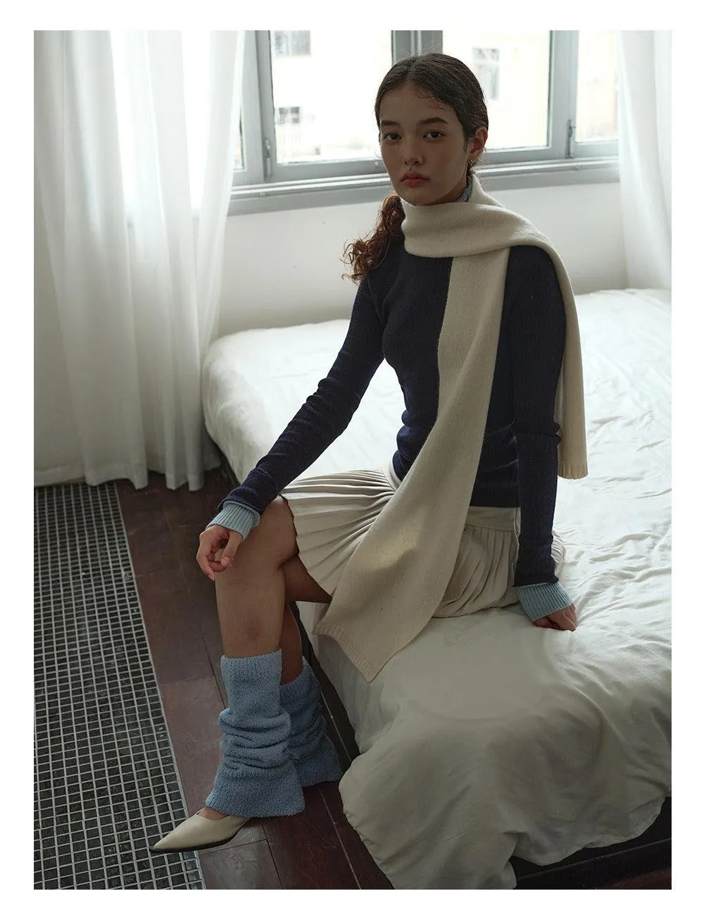 Ladies Solid Color Classic Tassel Soft Scarf YW4054