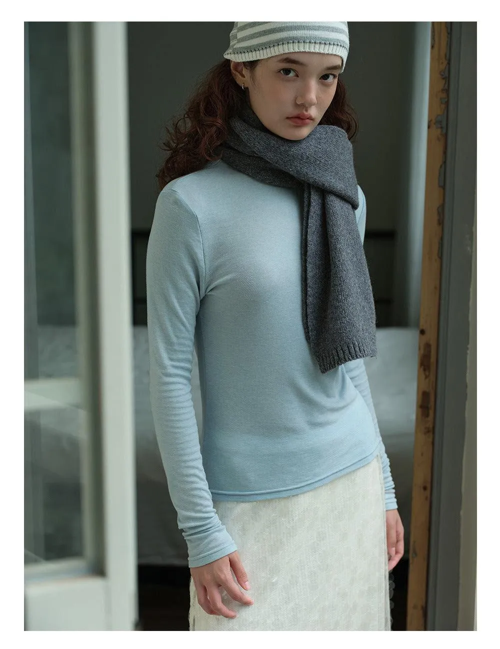 Ladies Solid Color Classic Tassel Soft Scarf YW4054