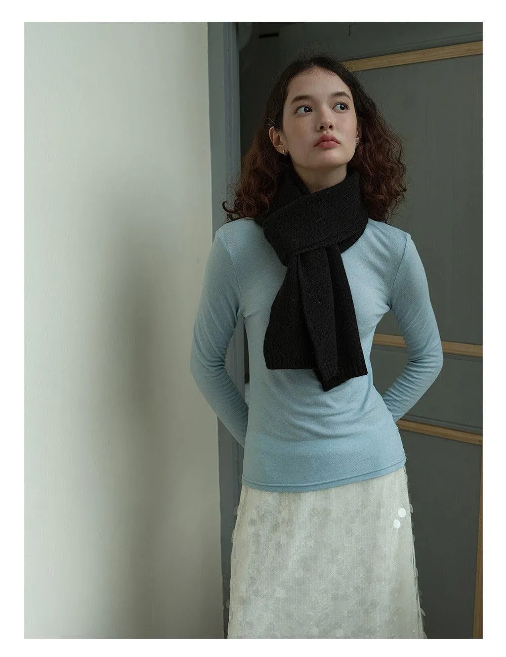 Ladies Solid Color Classic Tassel Soft Scarf YW4054
