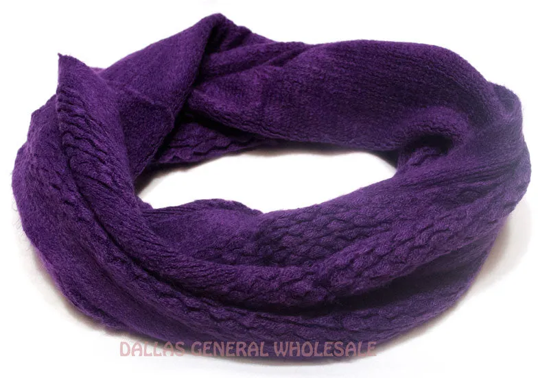 Ladies Winter Fashion Knitted Infinity Circle Scarf Wholesale