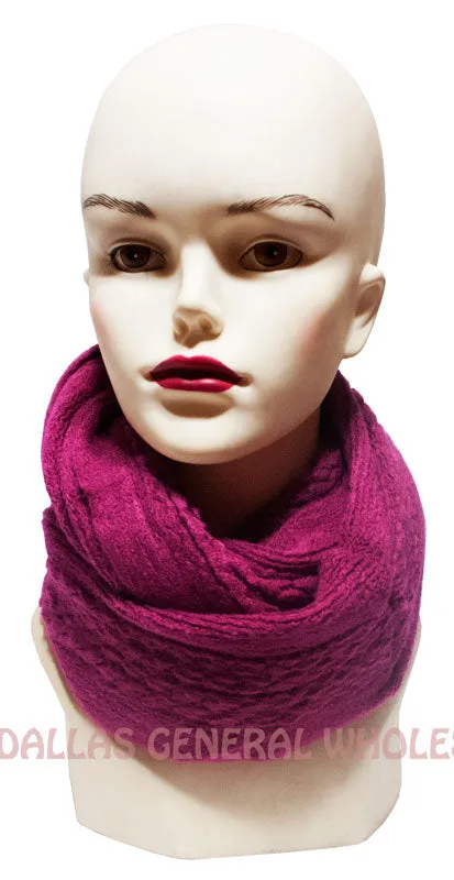 Ladies Winter Fashion Knitted Infinity Circle Scarf Wholesale