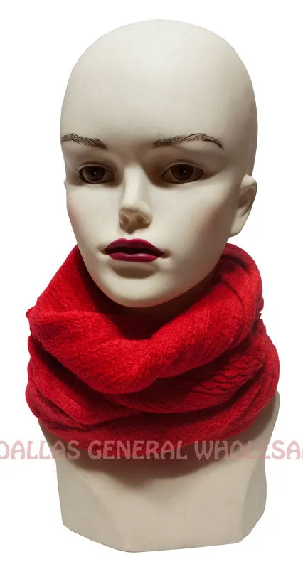 Ladies Winter Fashion Knitted Infinity Circle Scarf Wholesale