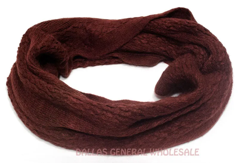 Ladies Winter Fashion Knitted Infinity Circle Scarf Wholesale