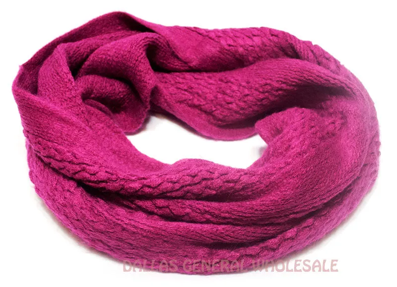 Ladies Winter Fashion Knitted Infinity Circle Scarf Wholesale