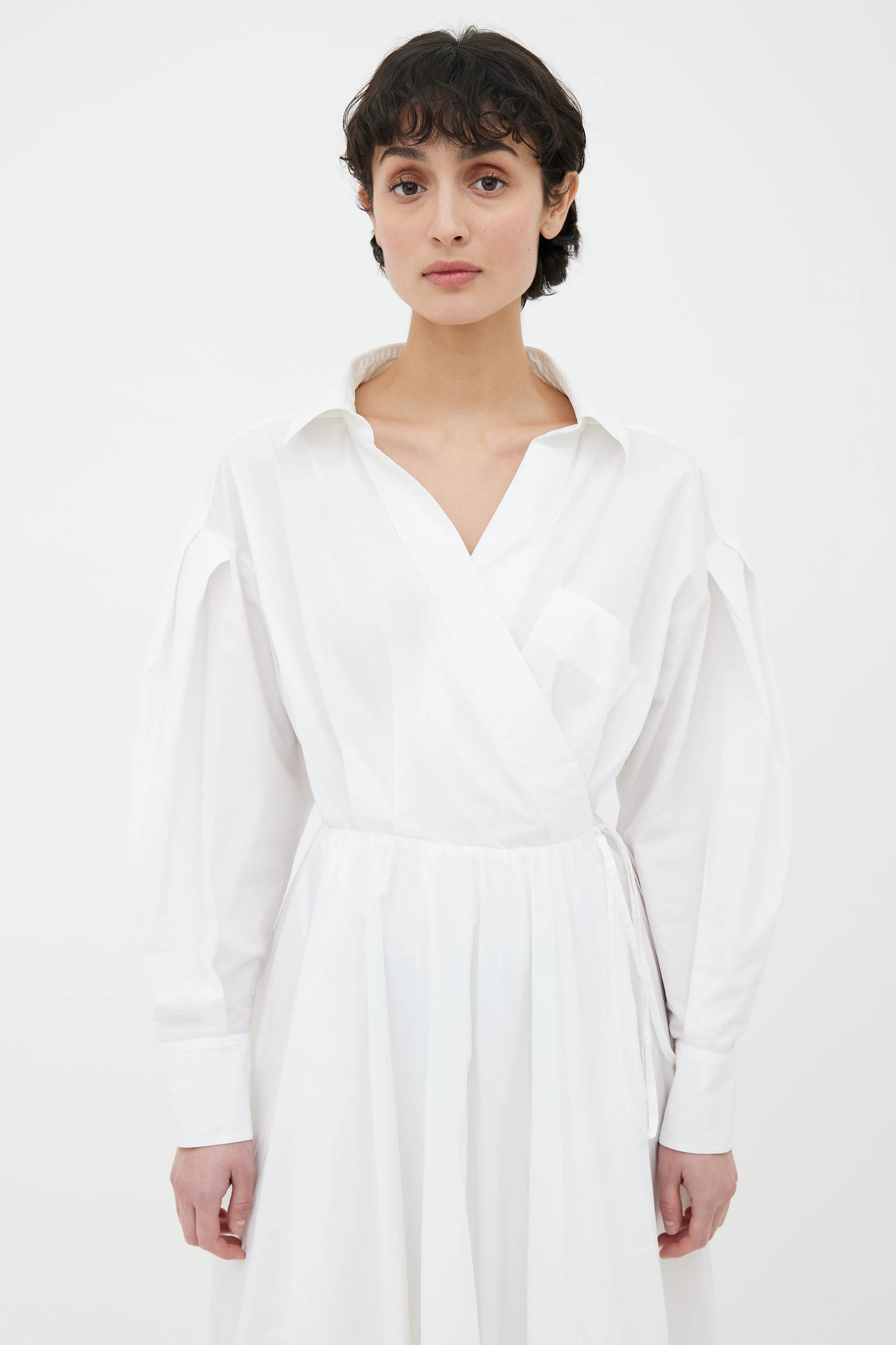 Le Blanc Spring 2020 White Wrap Maxi Dress