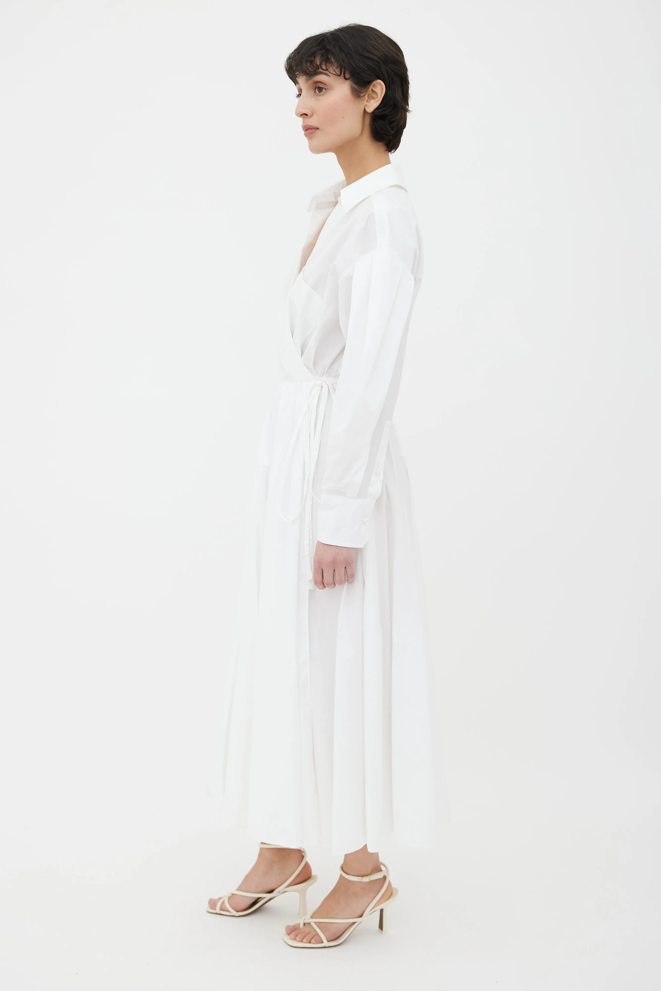 Le Blanc Spring 2020 White Wrap Maxi Dress