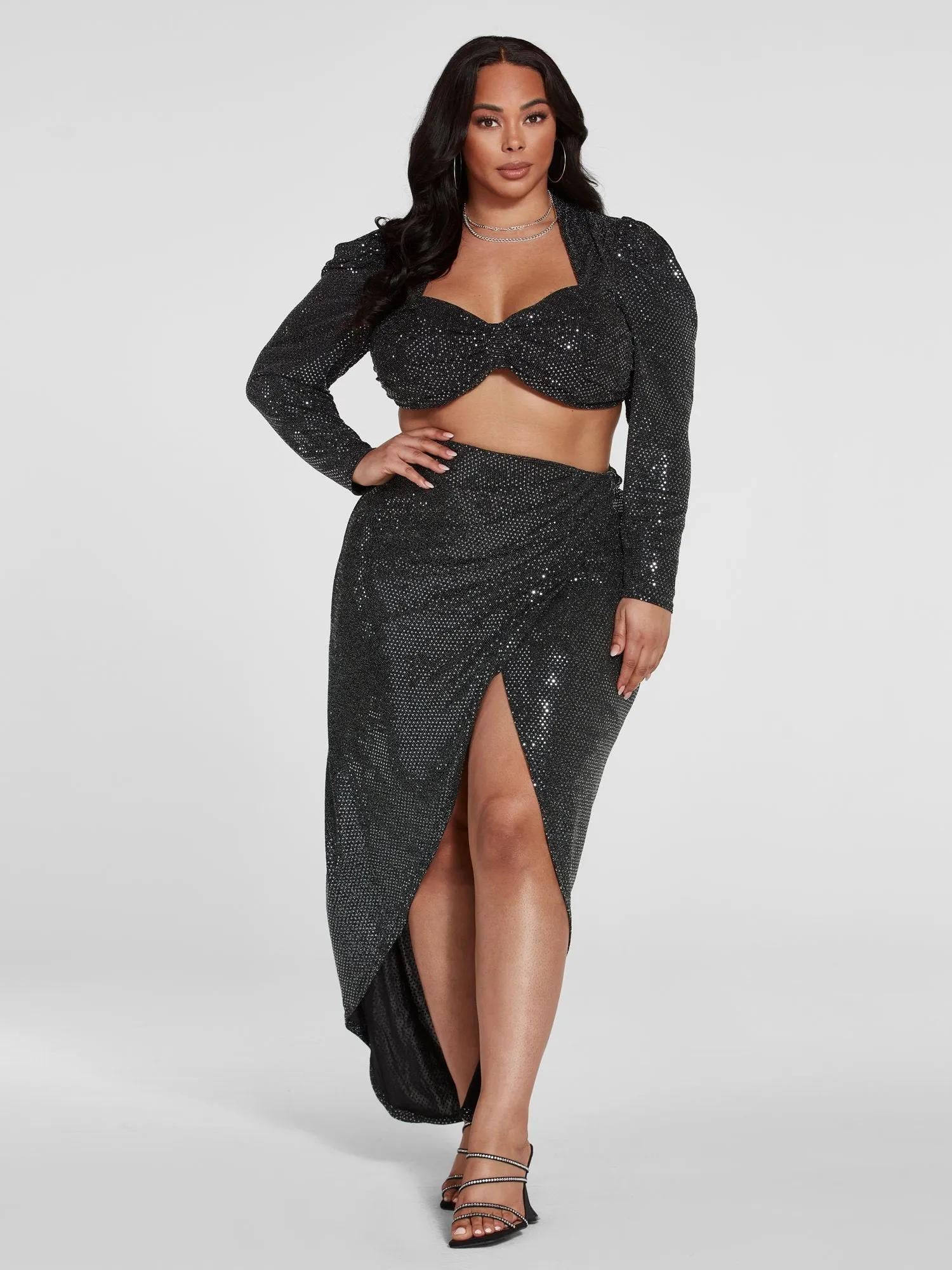 Leandra Front Slit Maxi Skirt