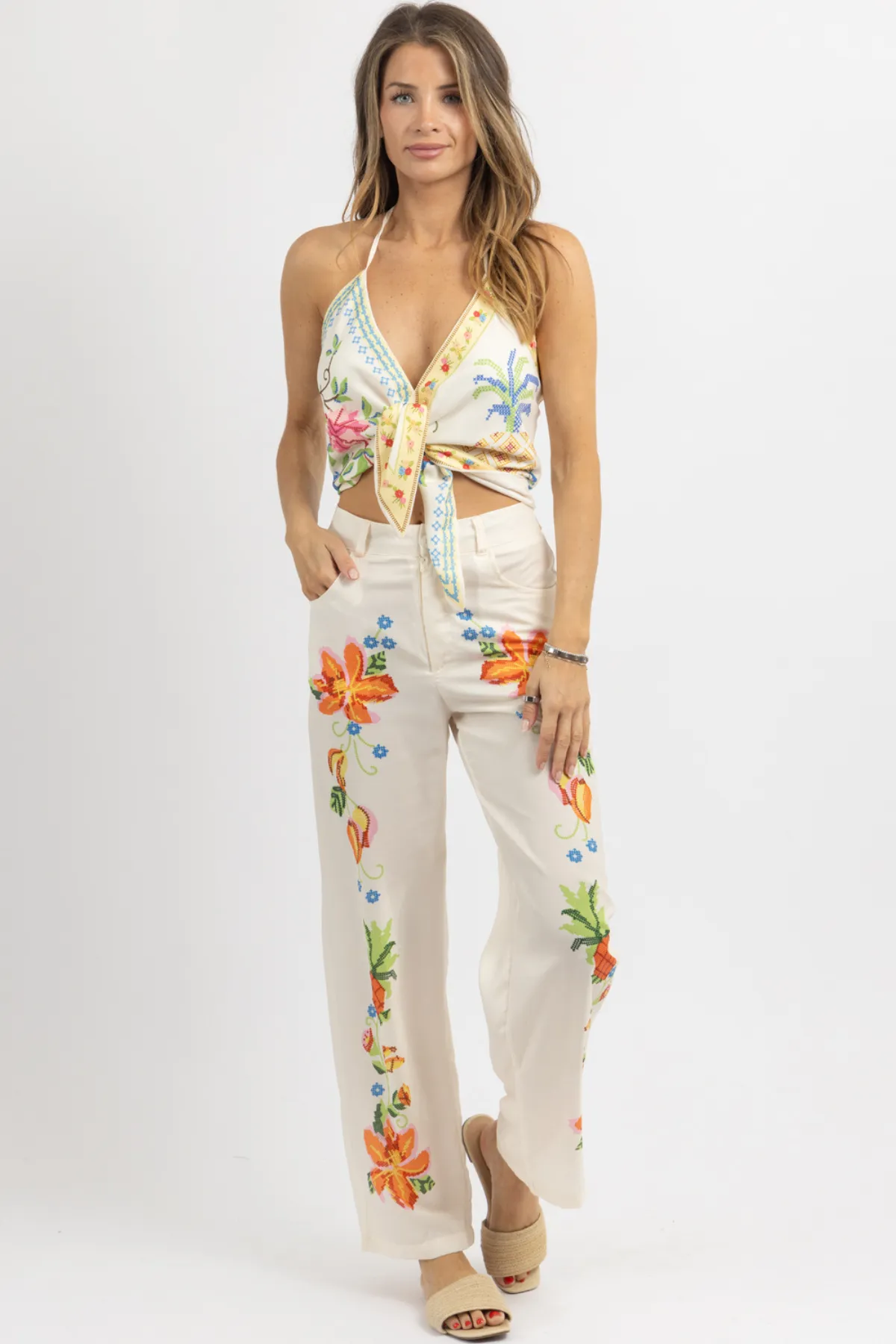 PINEAPPLE FLEUR PANT SET