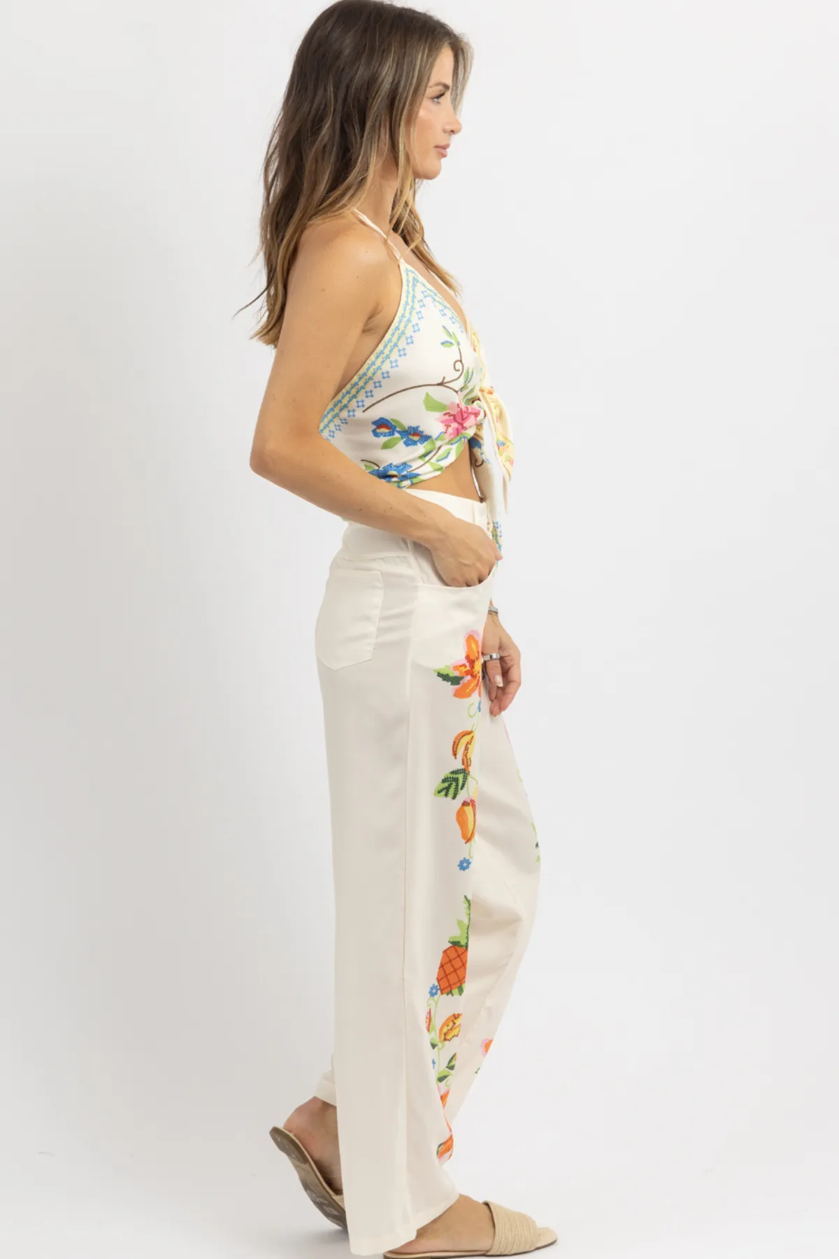 PINEAPPLE FLEUR PANT SET