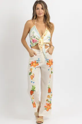 PINEAPPLE FLEUR PANT SET