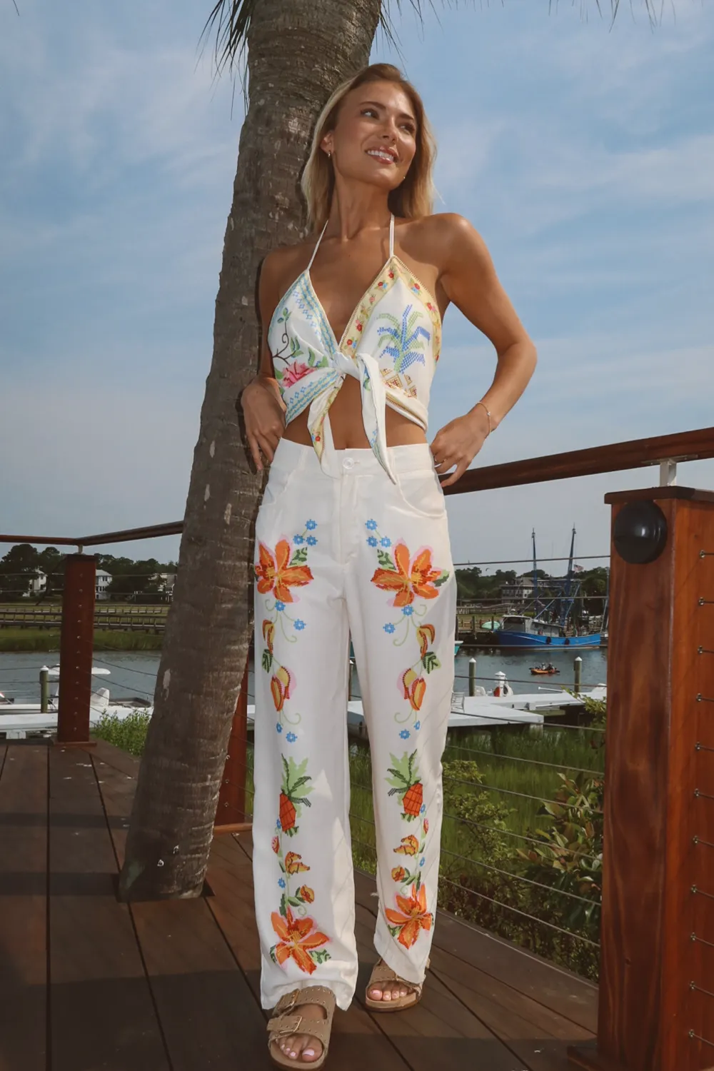 PINEAPPLE FLEUR PANT SET
