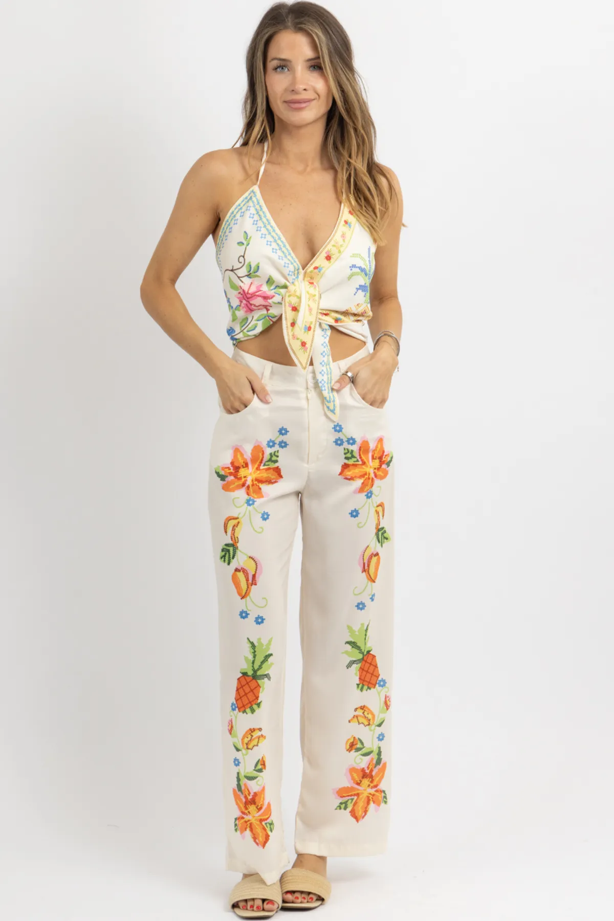 PINEAPPLE FLEUR PANT SET