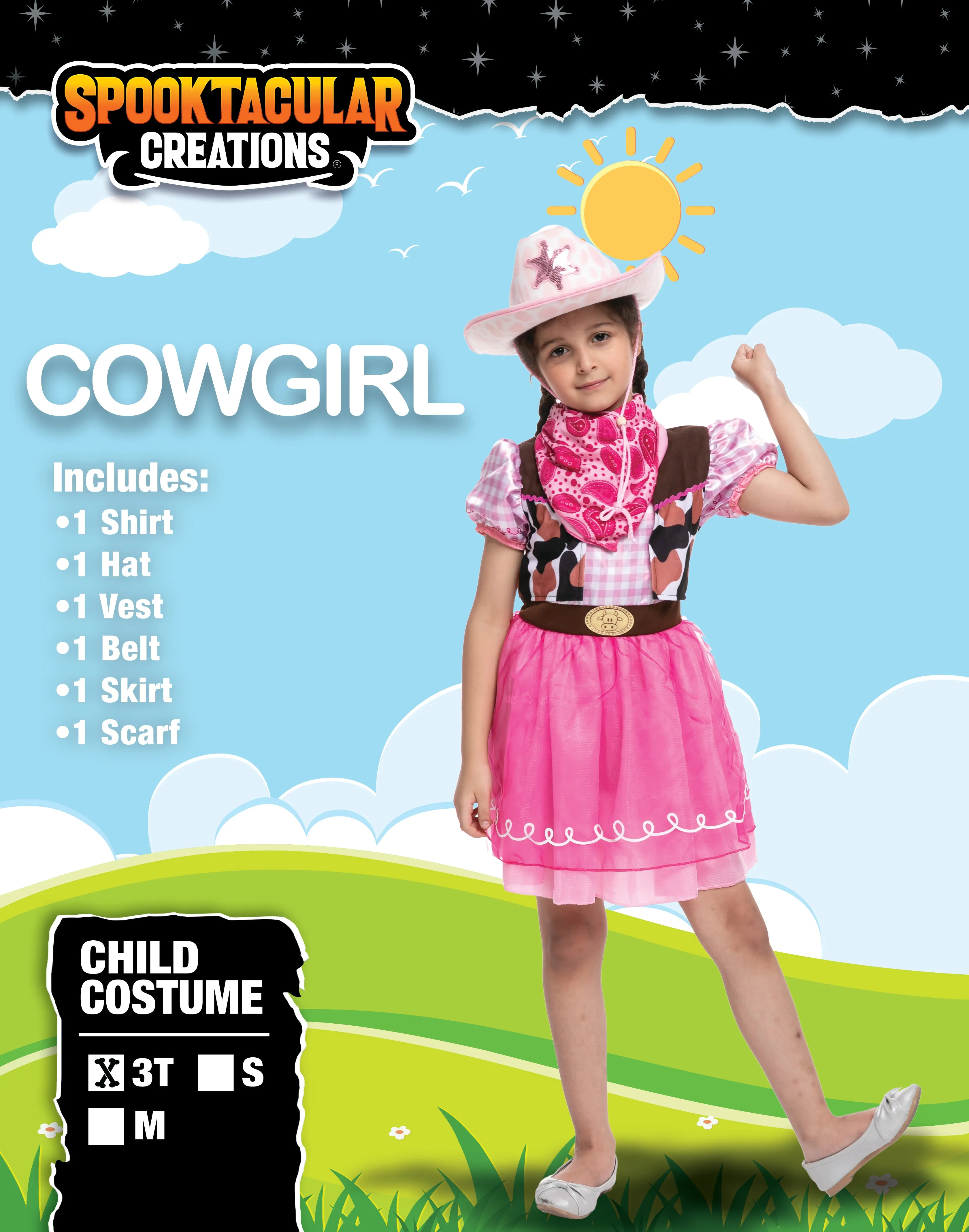 Pink Cowgirl Costume For Role Play Cosplay- Girls