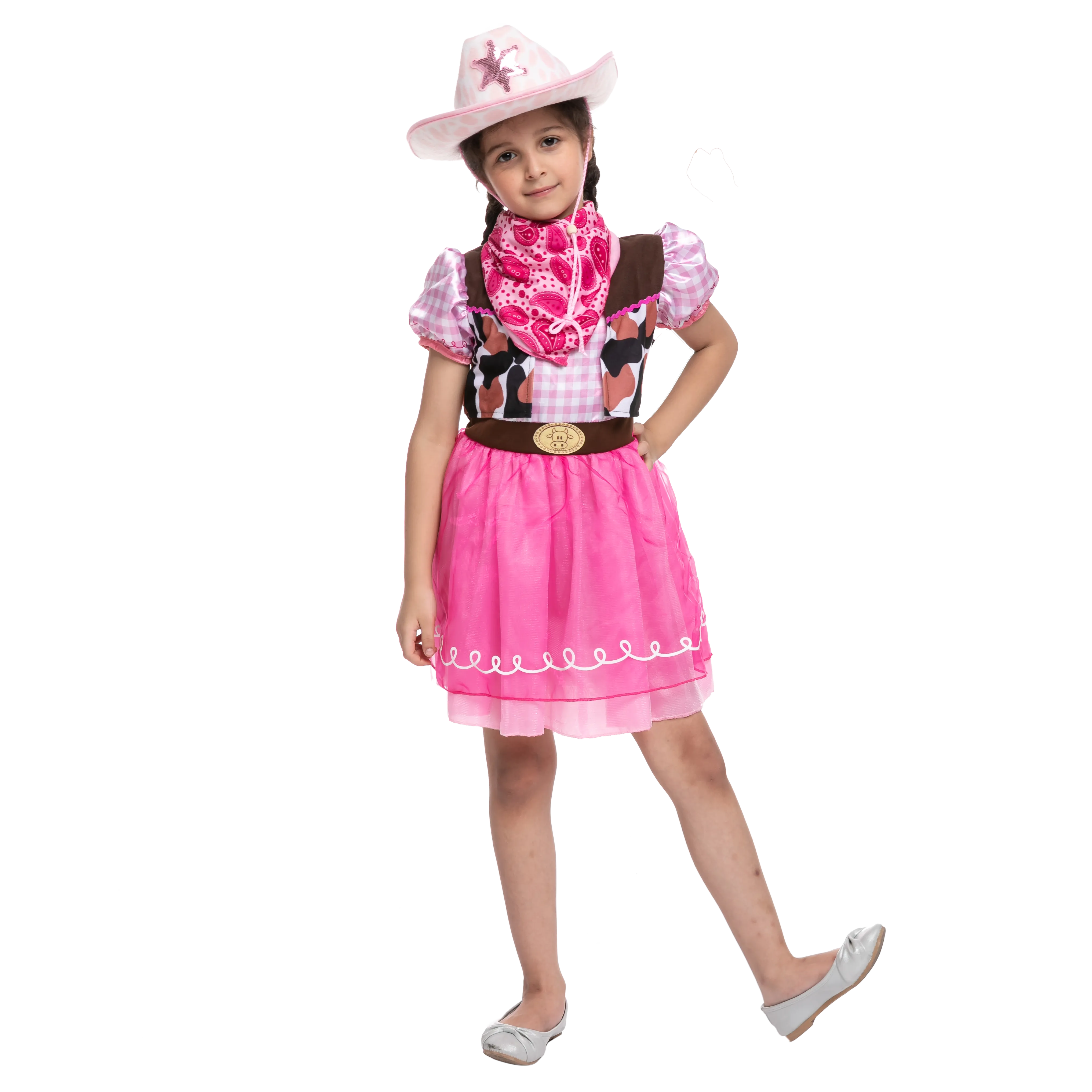 Pink Cowgirl Costume For Role Play Cosplay- Girls
