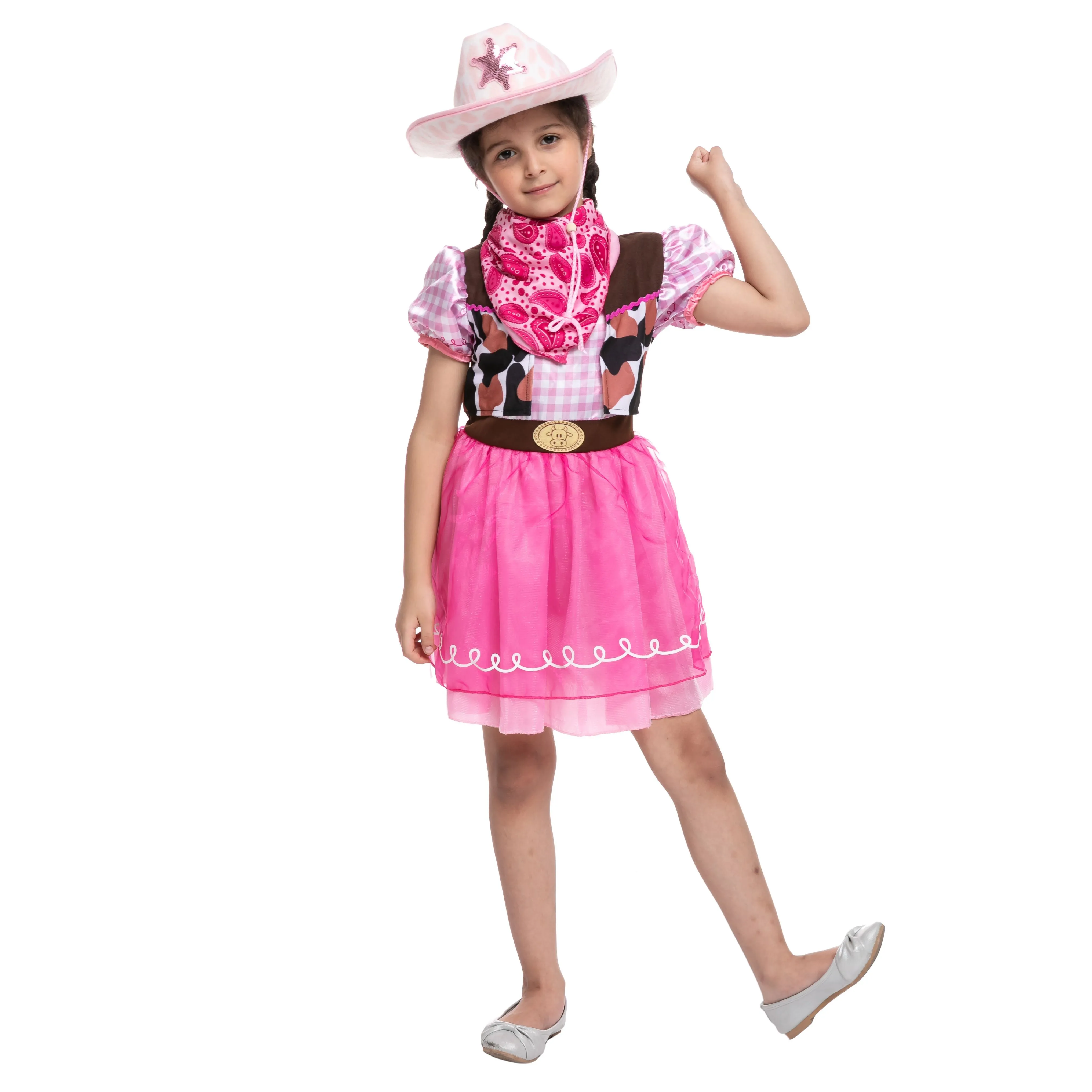 Pink Cowgirl Costume For Role Play Cosplay- Girls