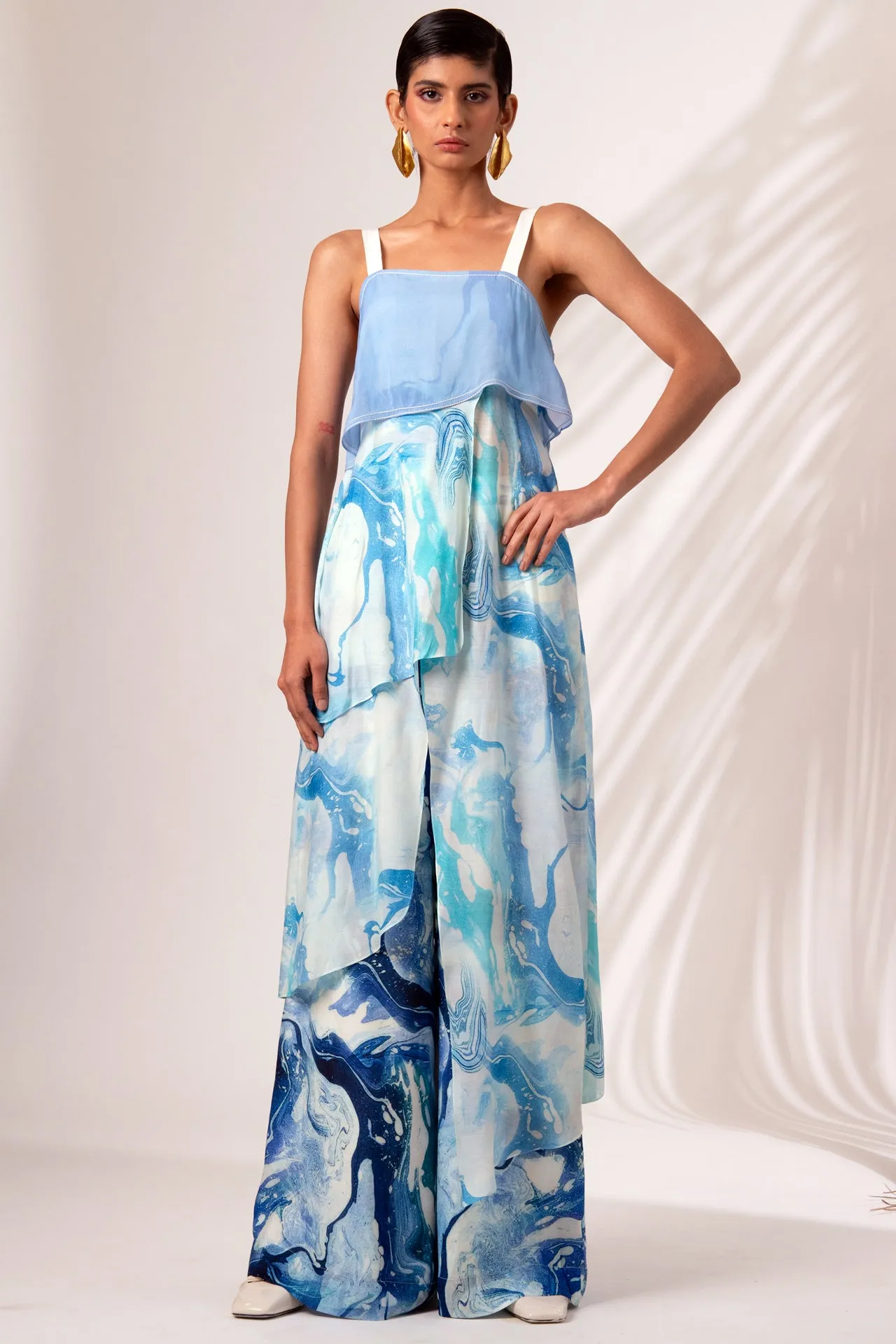 Playful Tiered Tunic & Pant Set