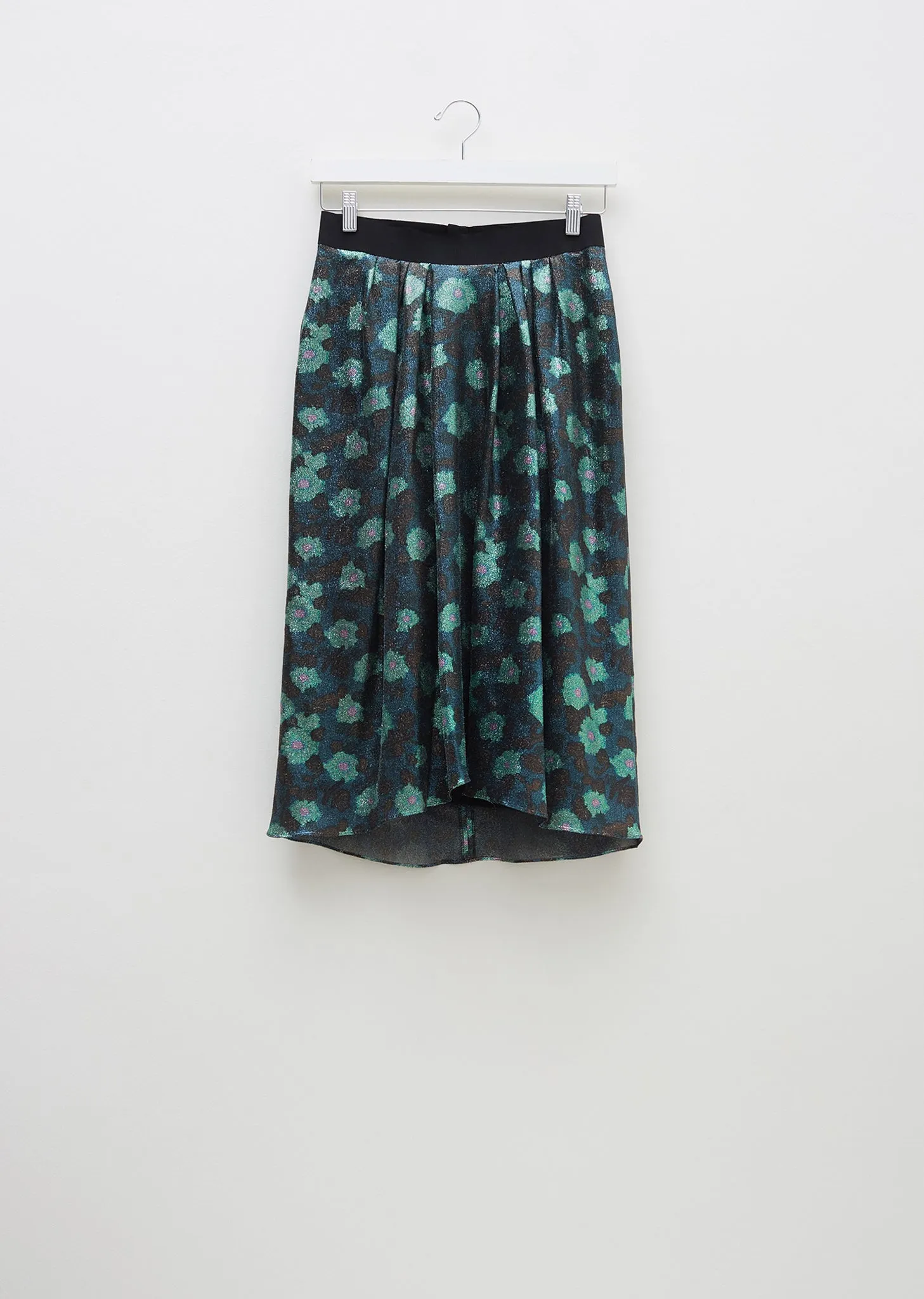 Prehnite Printed Silk Skirt