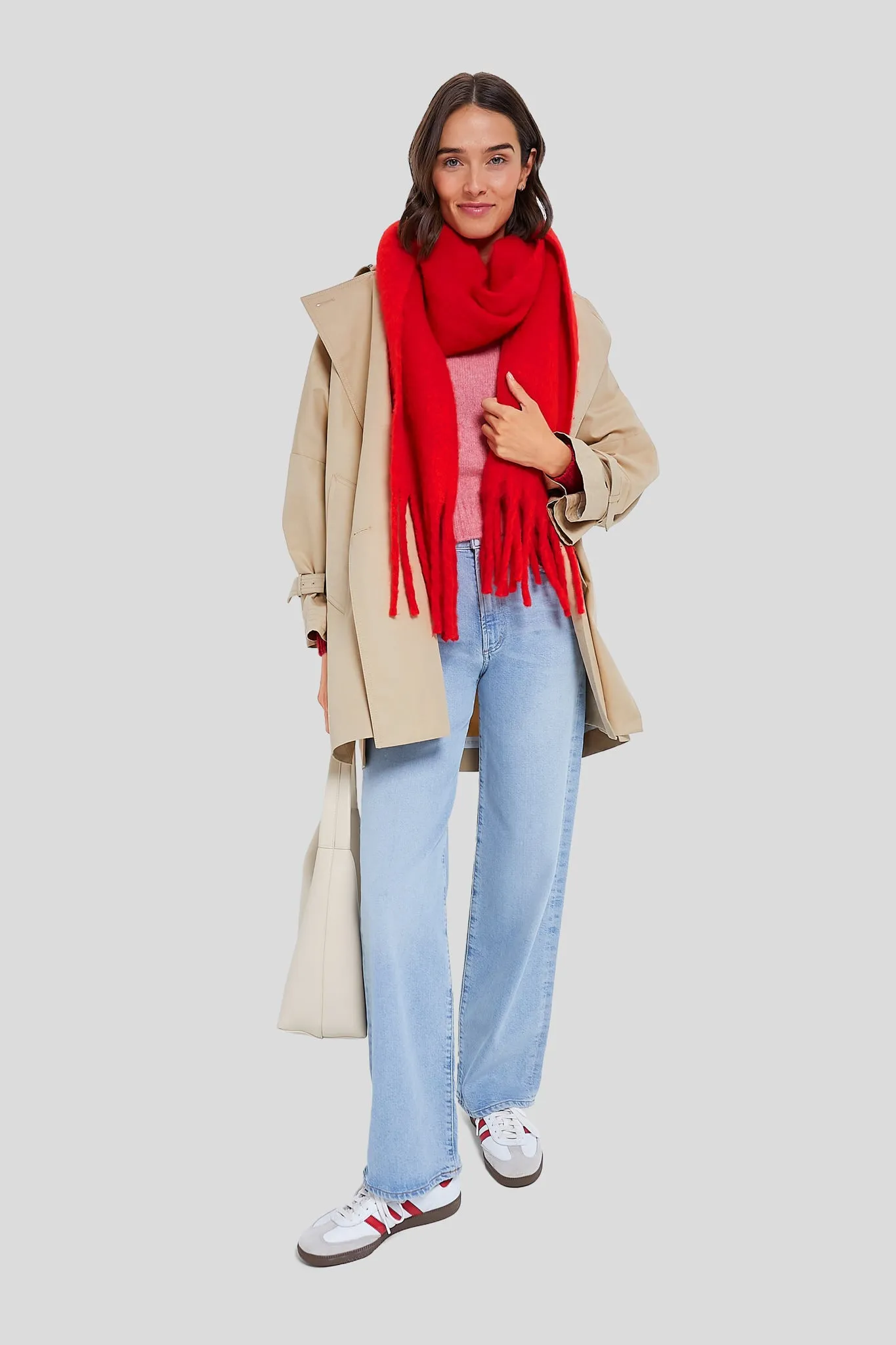 Red Chic Solid Scarf