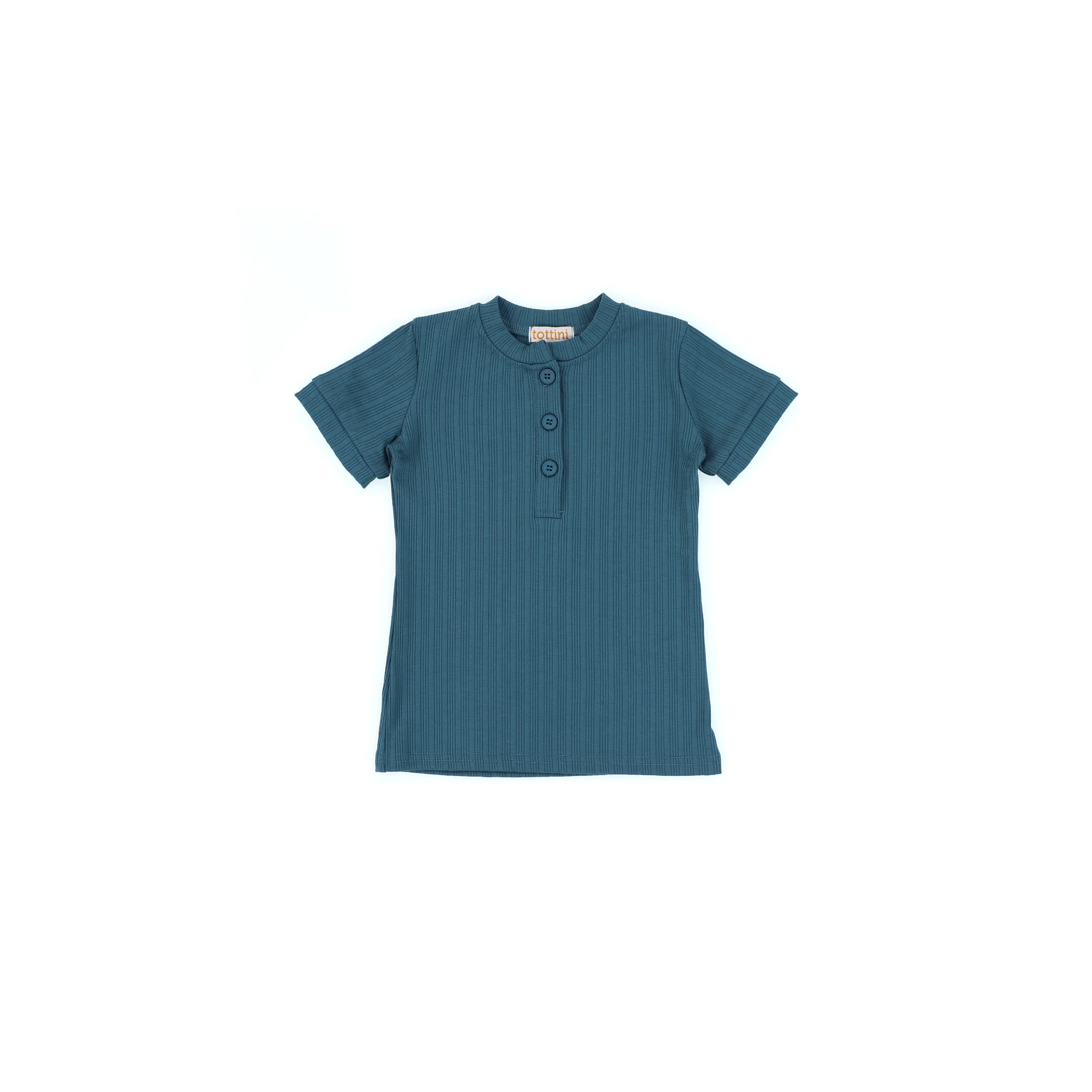 SHORT SLEEVES TRIPLE RIBBED HENLEY