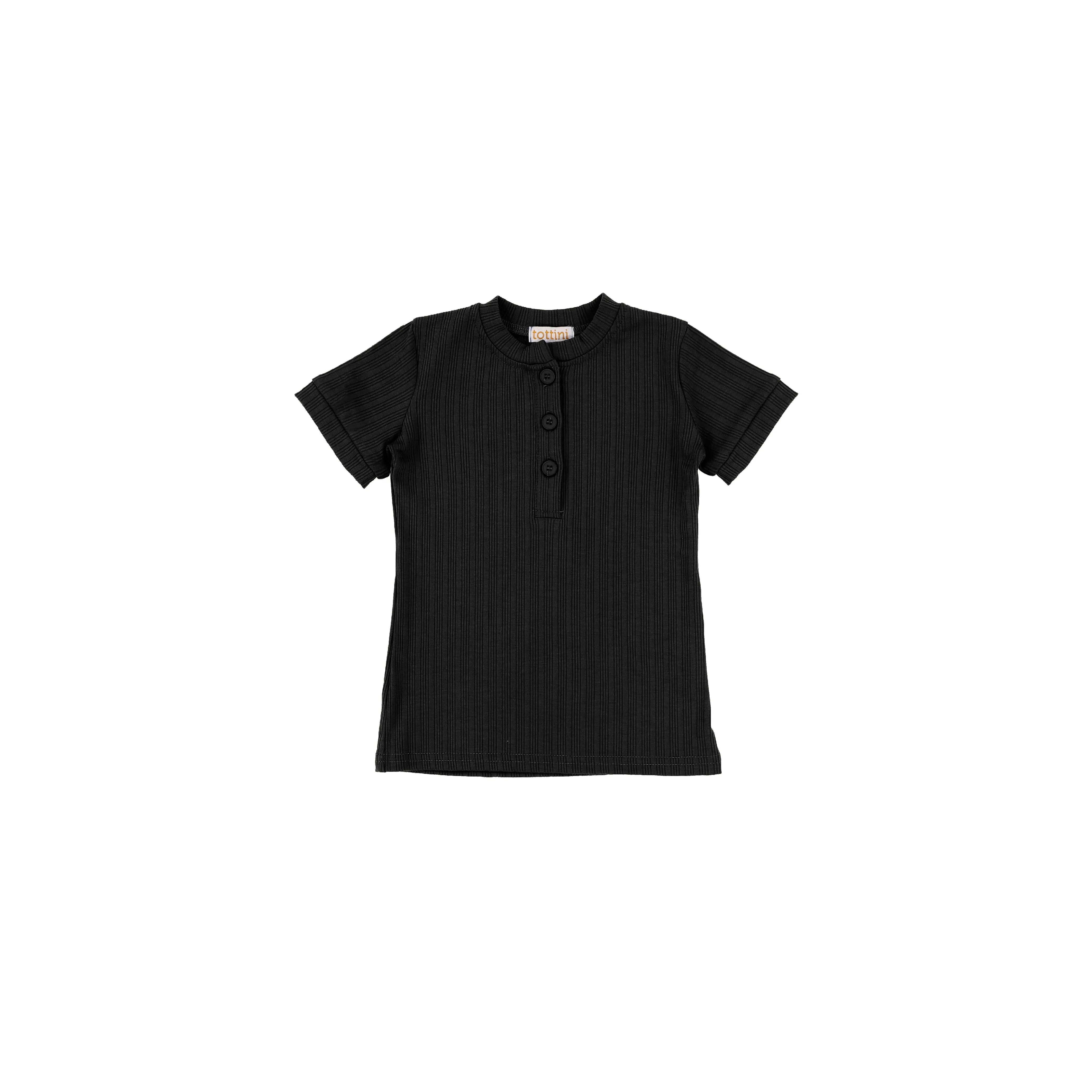 SHORT SLEEVES TRIPLE RIBBED HENLEY