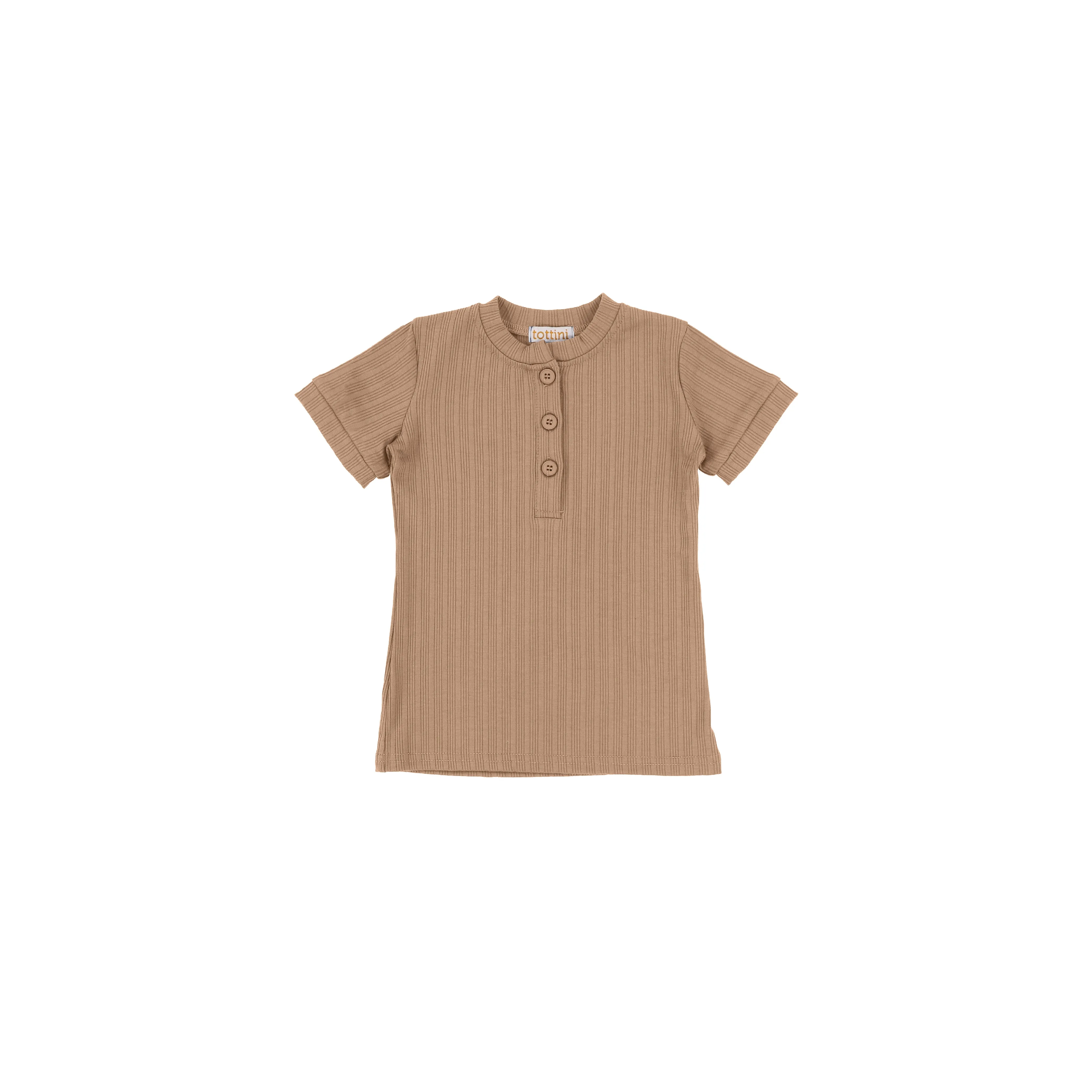 SHORT SLEEVES TRIPLE RIBBED HENLEY