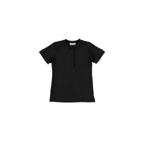 SHORT SLEEVES TRIPLE RIBBED HENLEY