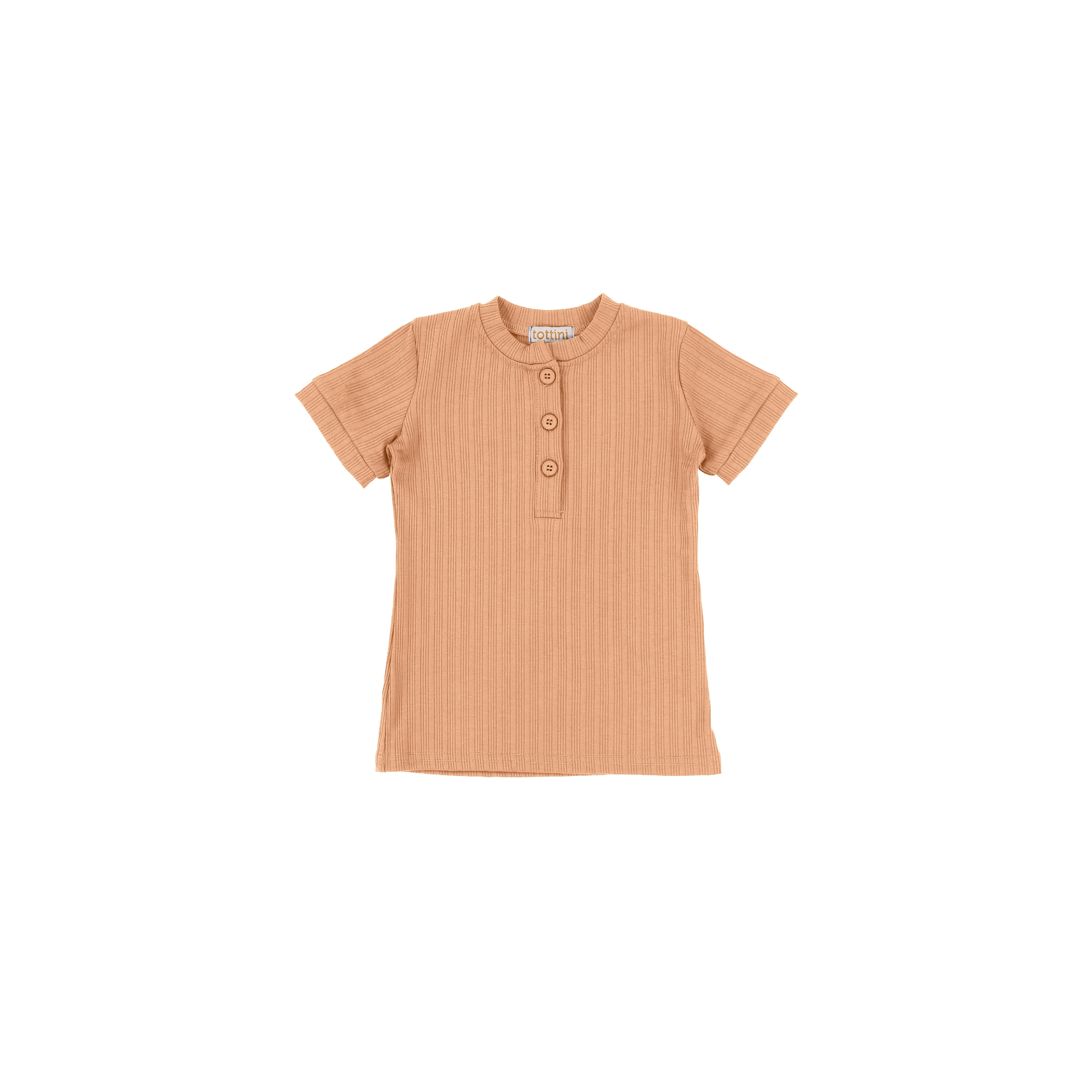 SHORT SLEEVES TRIPLE RIBBED HENLEY