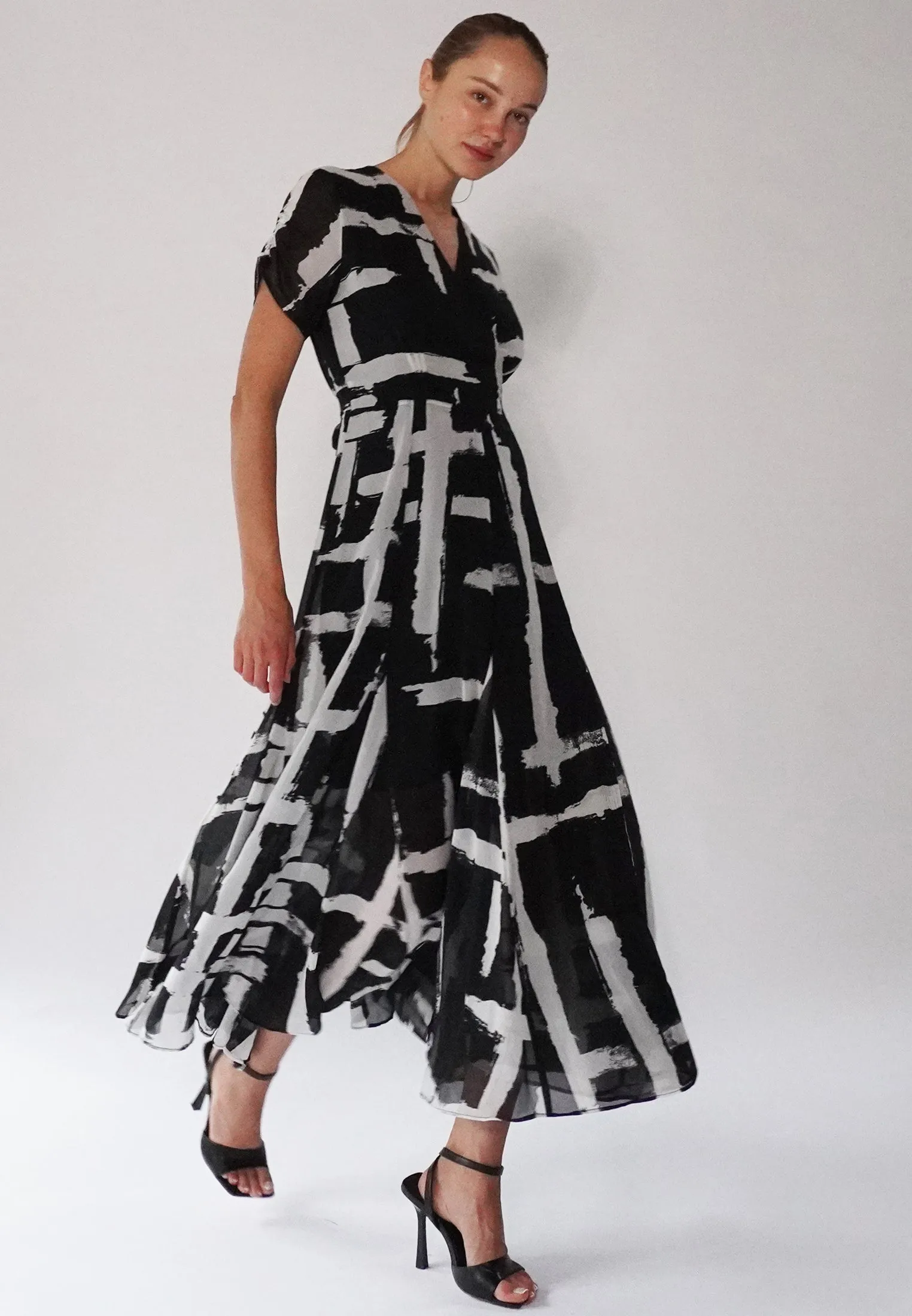 SOLSTICE MAXI DRESS SELVAGE BLACK
