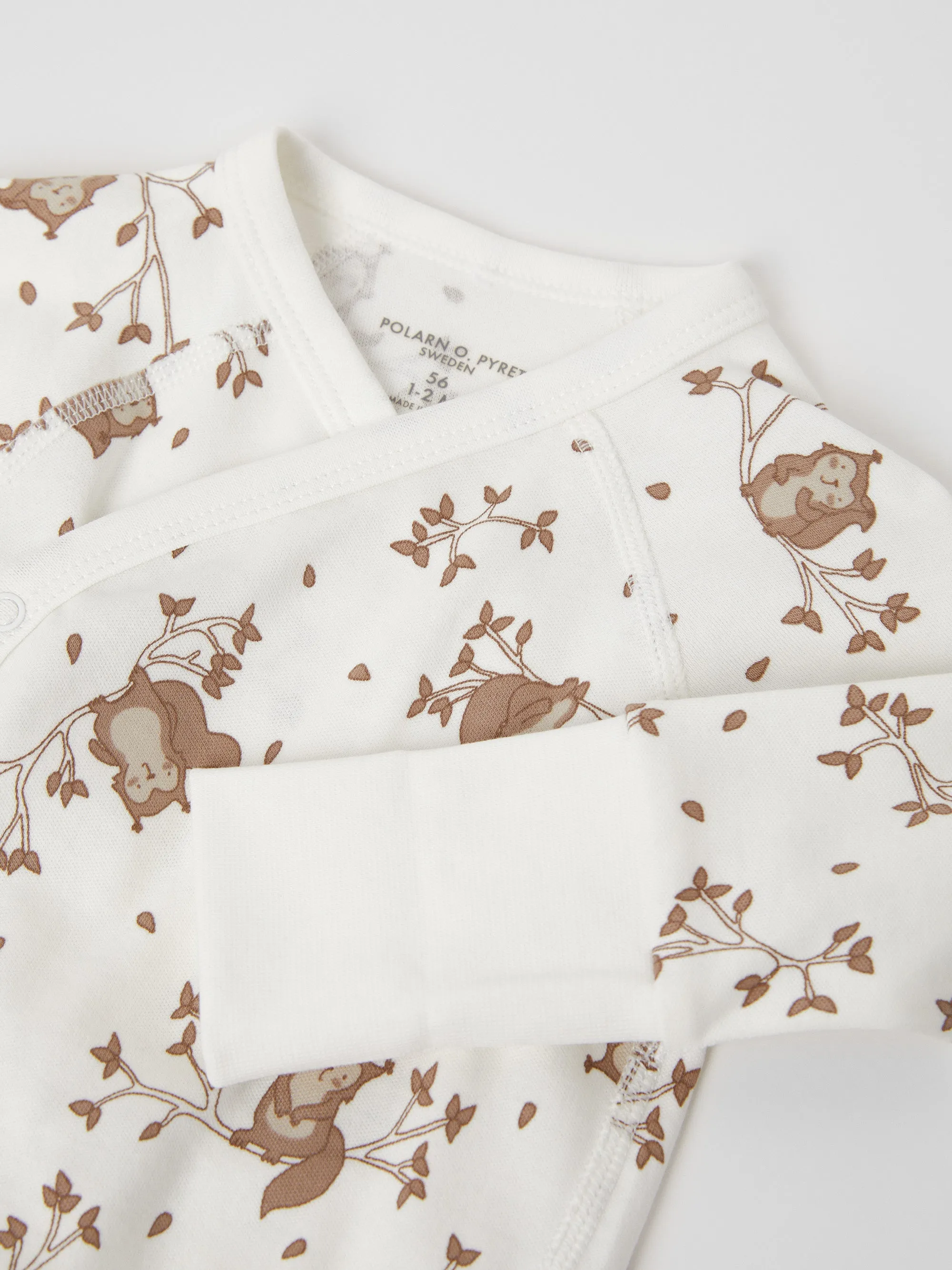 Squirrel Print Wraparound Babygrow