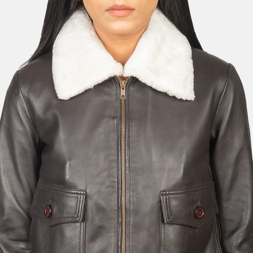 Stella G-1 Brown Leather Bomber Jacket