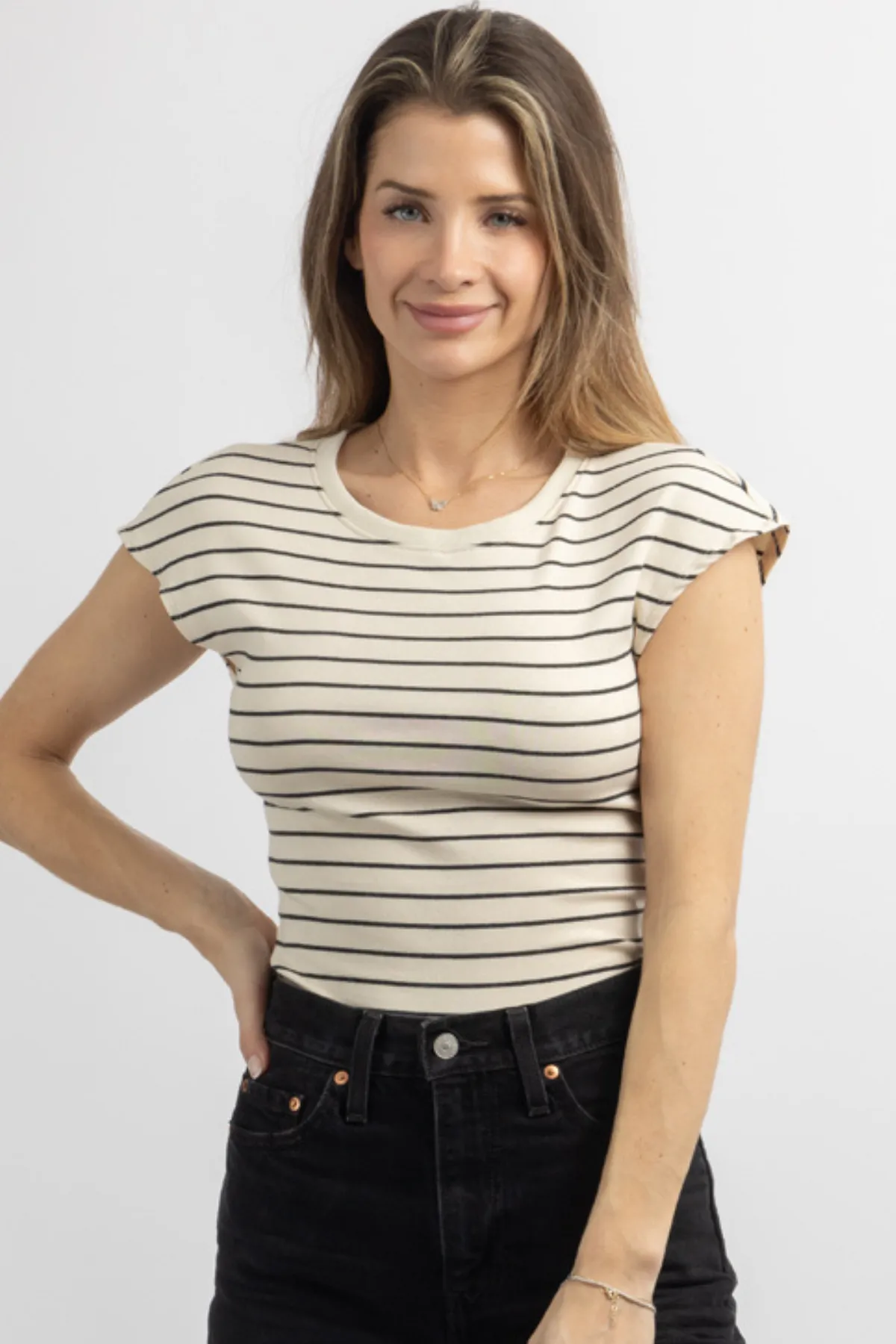 SWEET DEETS STRIPED TOP