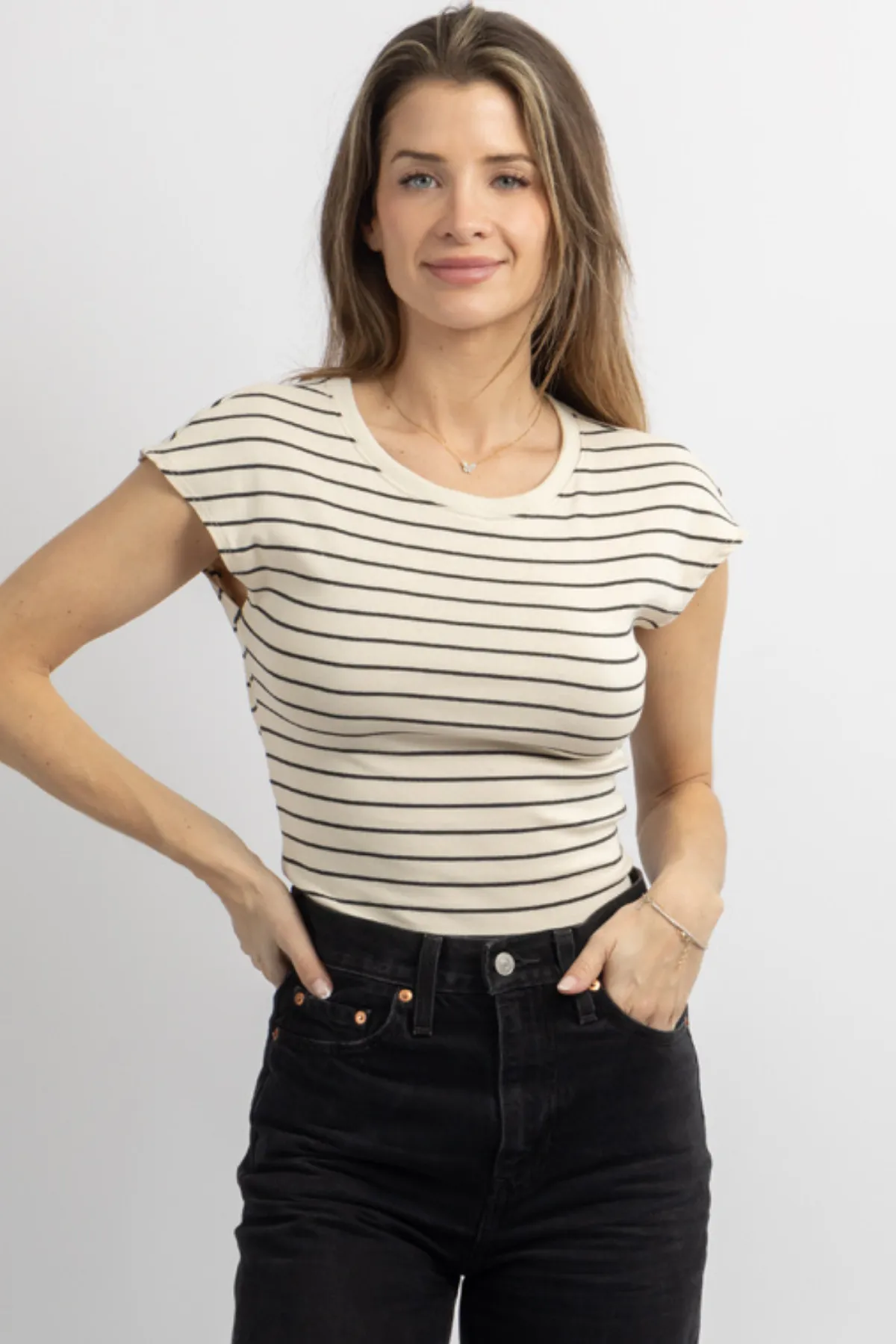 SWEET DEETS STRIPED TOP