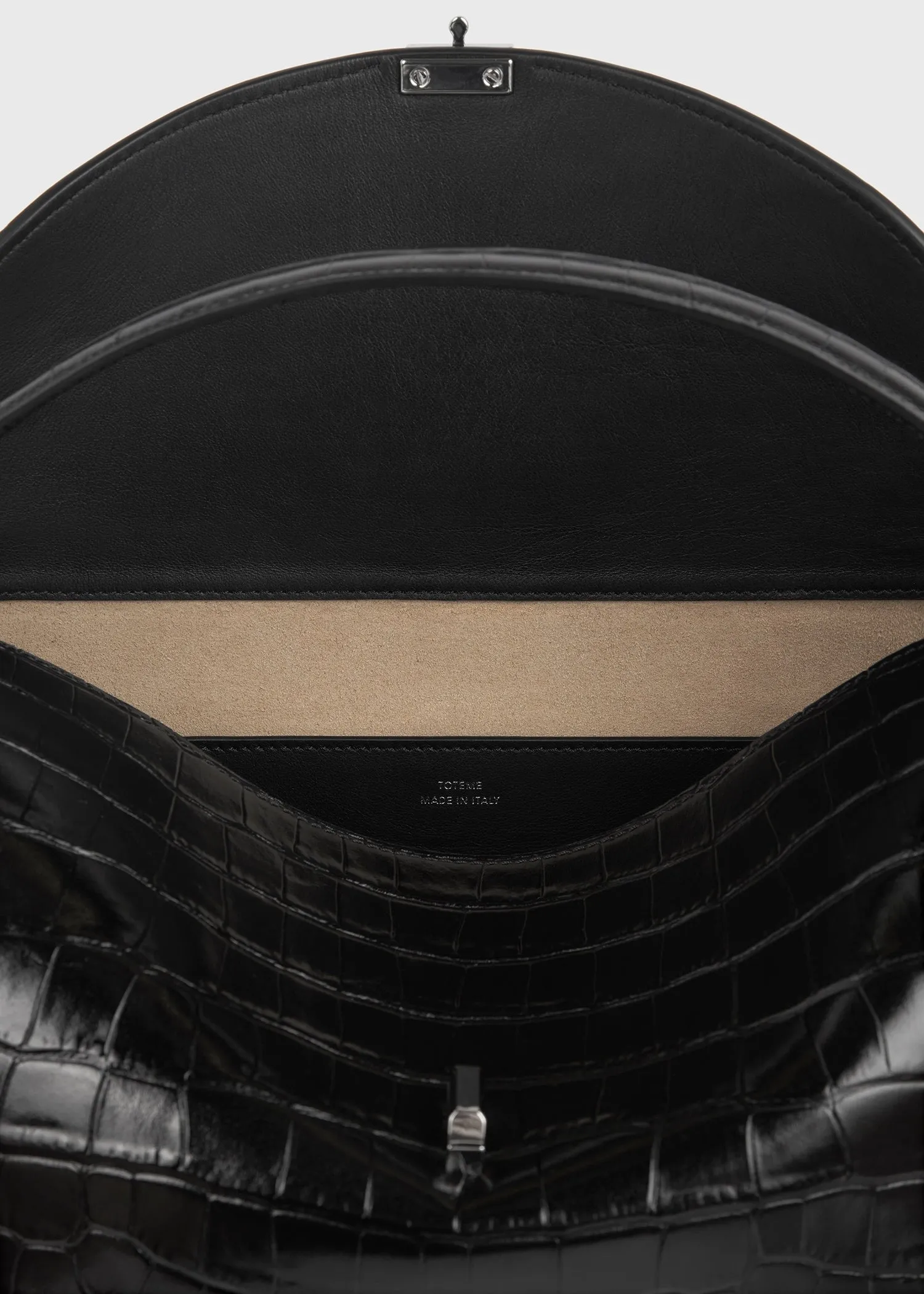 T-lock top handle black croco