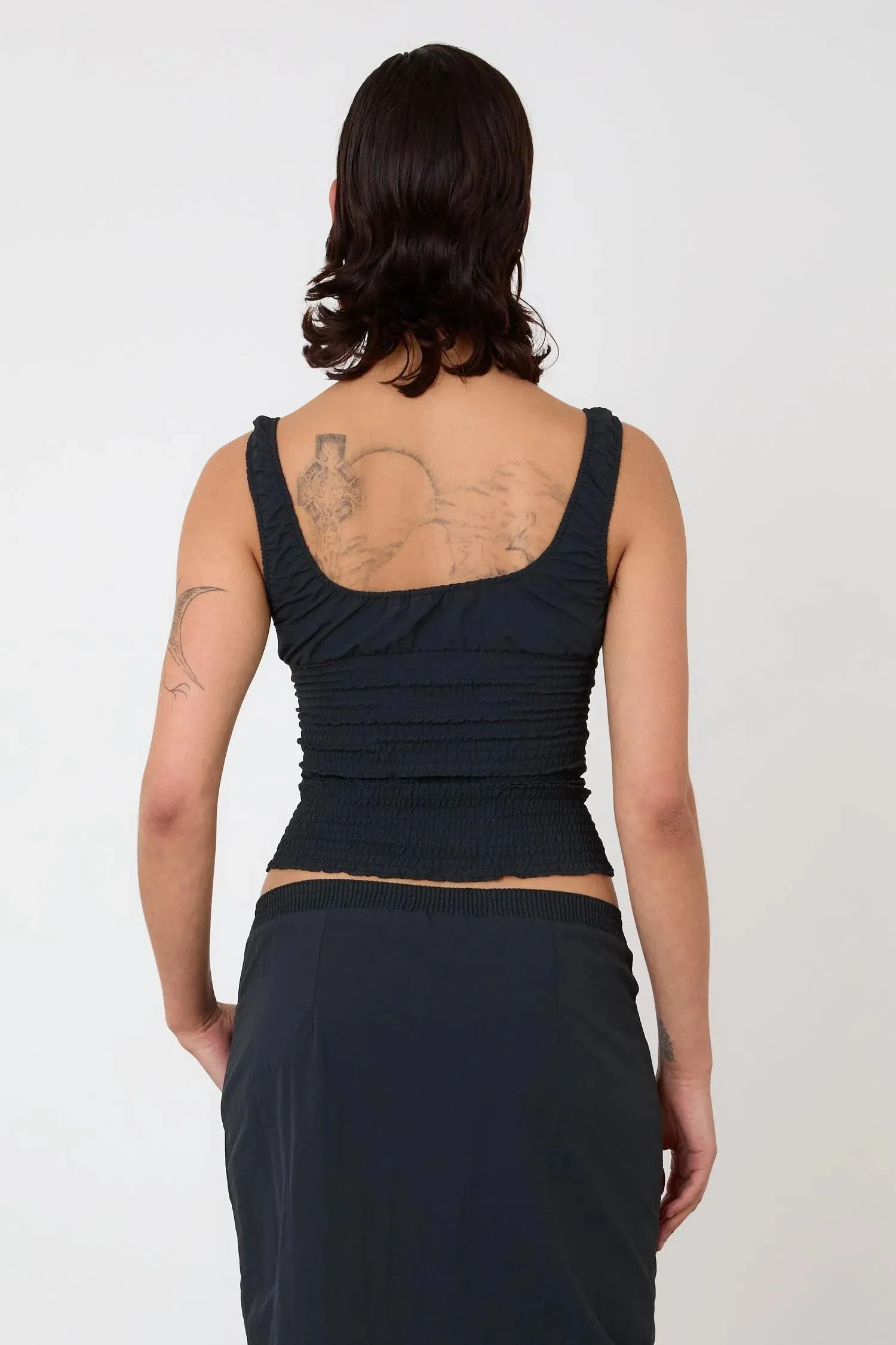 The Deba Slip Skirt, Onyx
