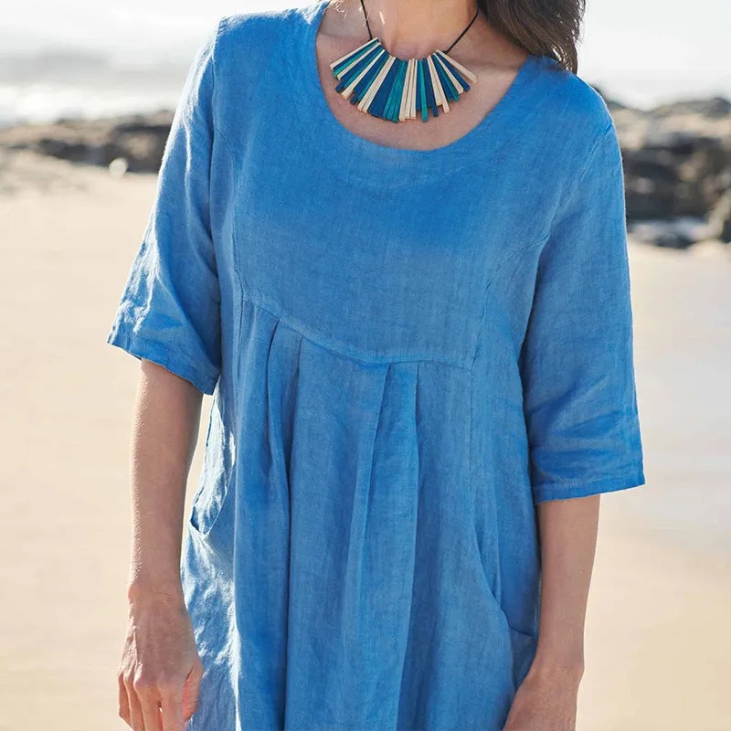 Tunic dress with pocket for women