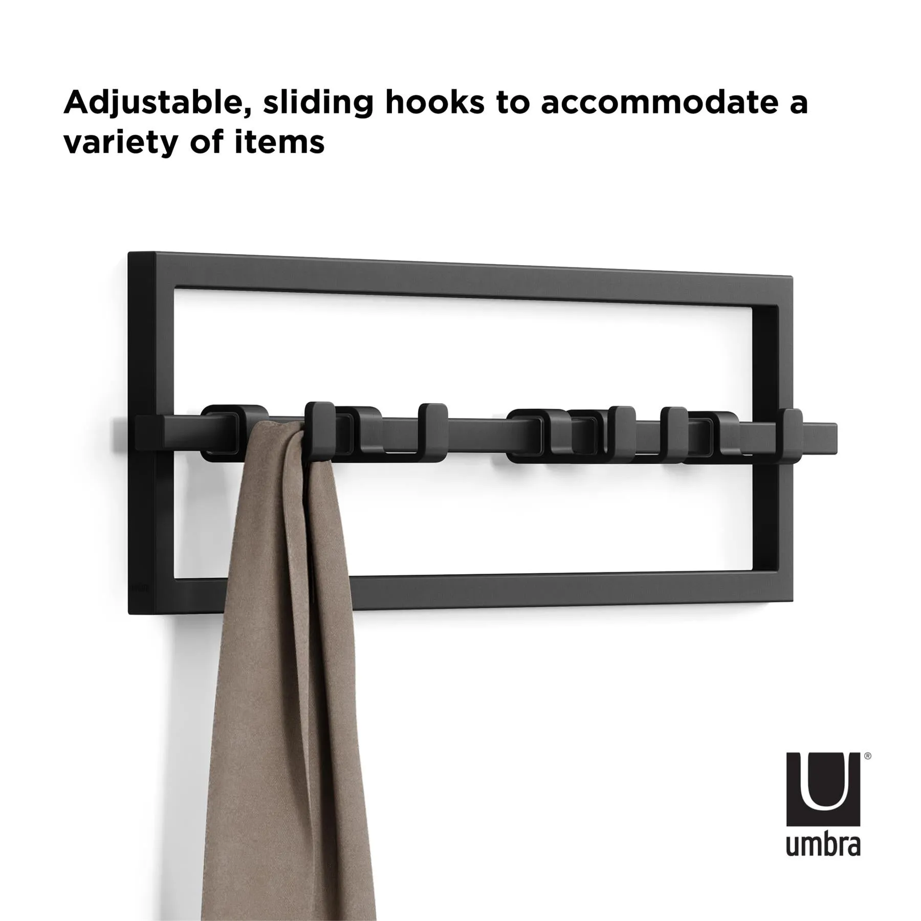 Umbra Cubiko 5 Hook Wall Mounted Coat Rack