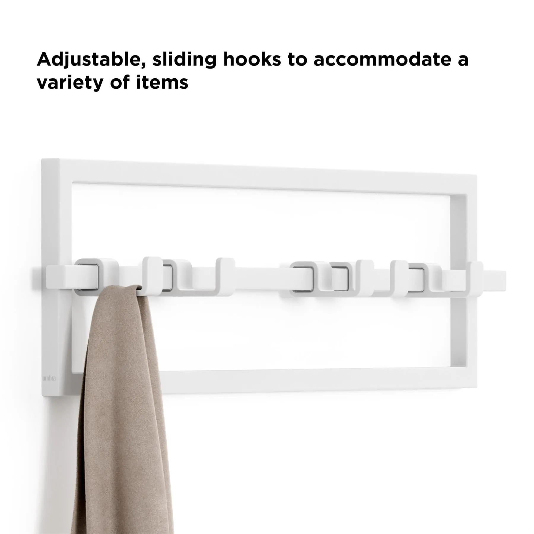 Umbra Cubiko 5 Hook Wall Mounted Coat Rack